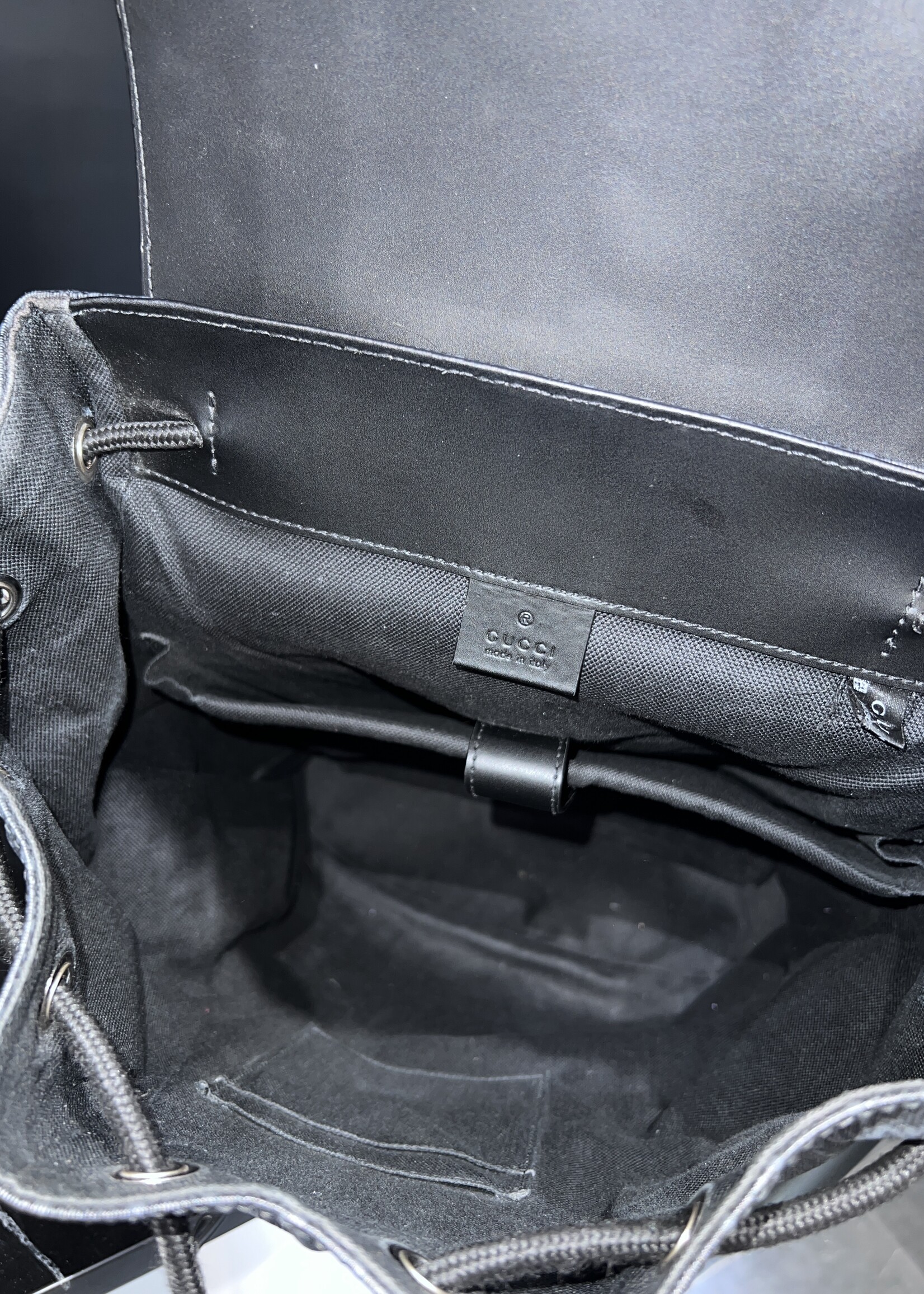 Gucci SOLD- Gucci Soft Black GG Supreme Backpack