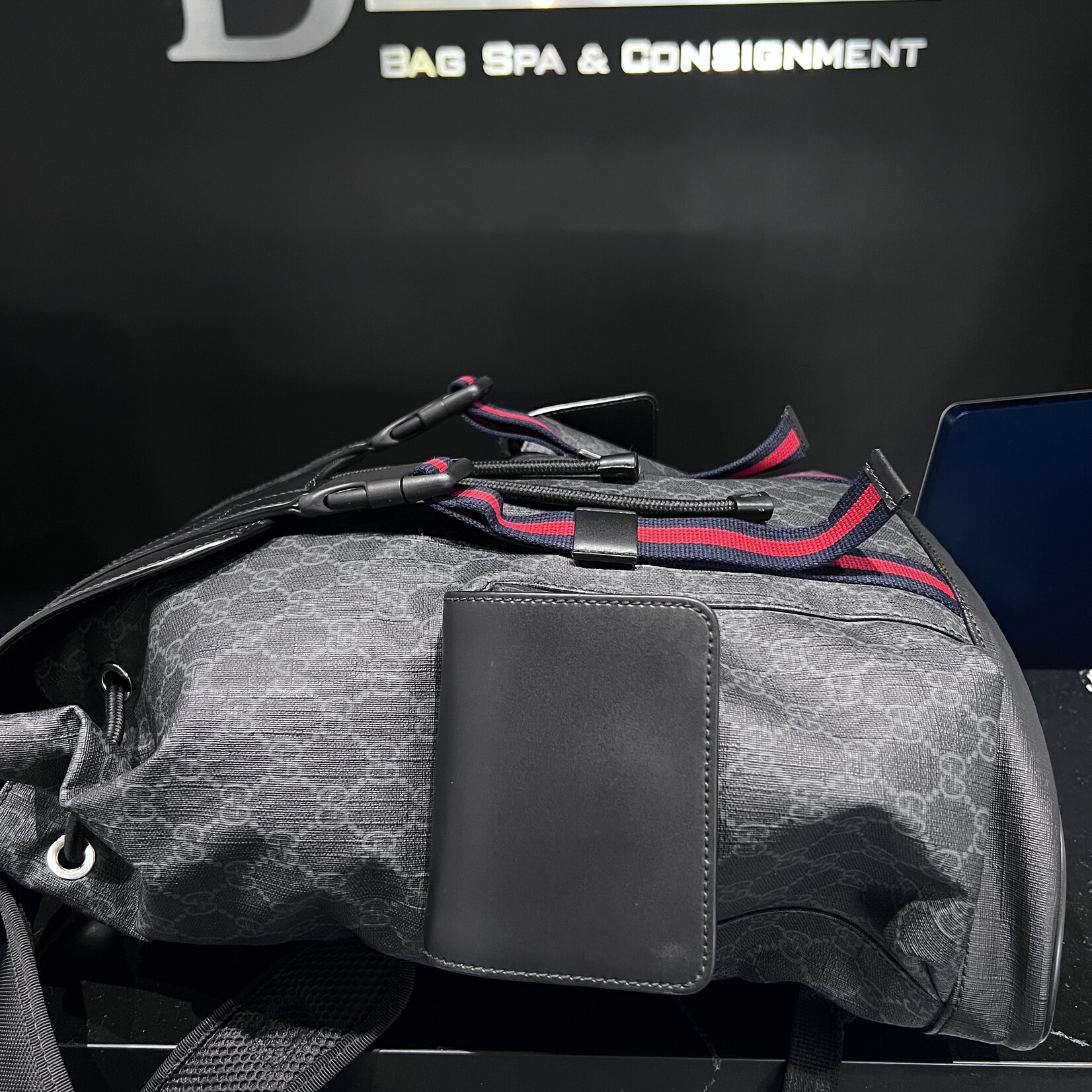 Gucci SOLD- Gucci Soft Black GG Supreme Backpack