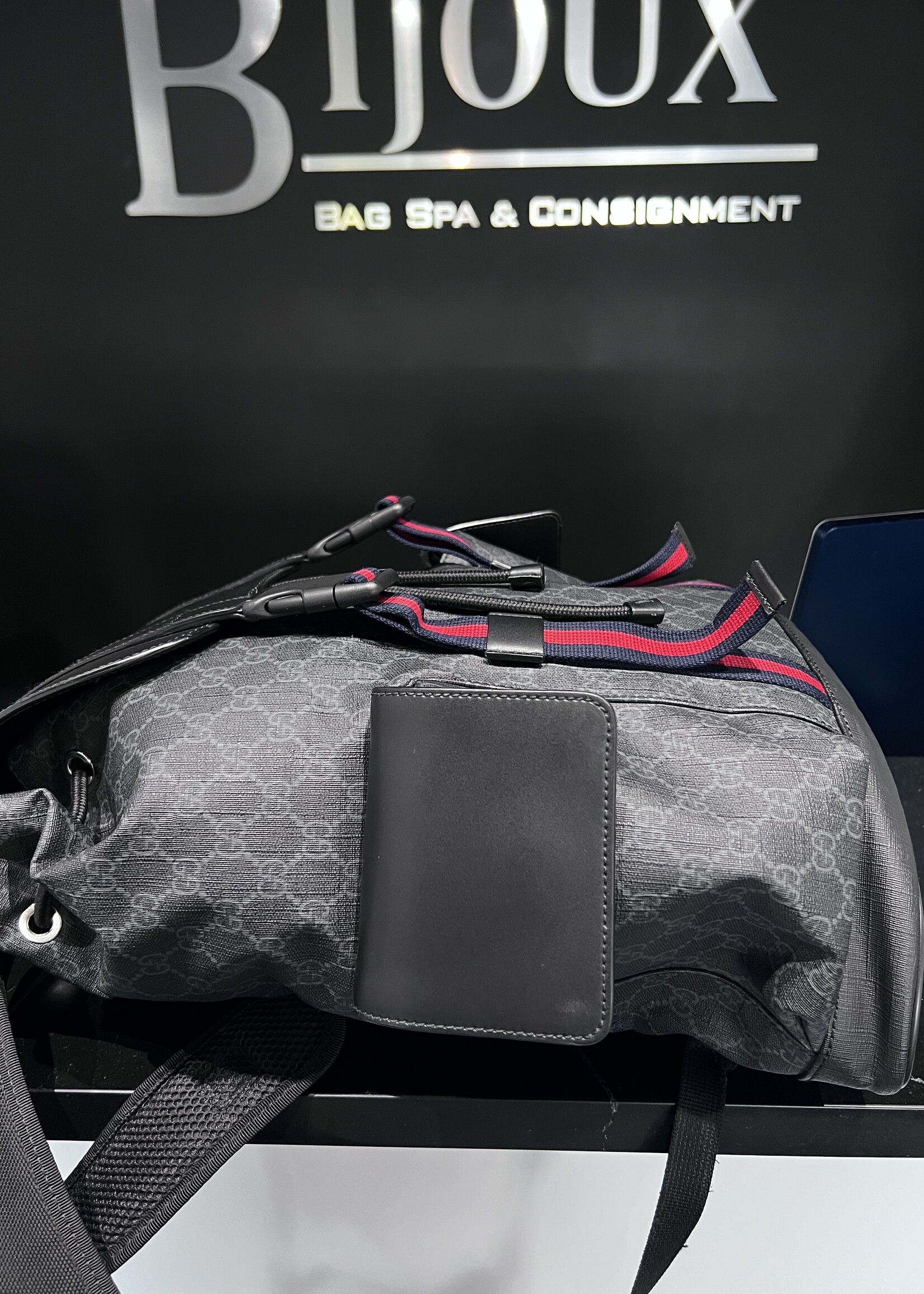 Gucci SOLD- Gucci Soft Black GG Supreme Backpack