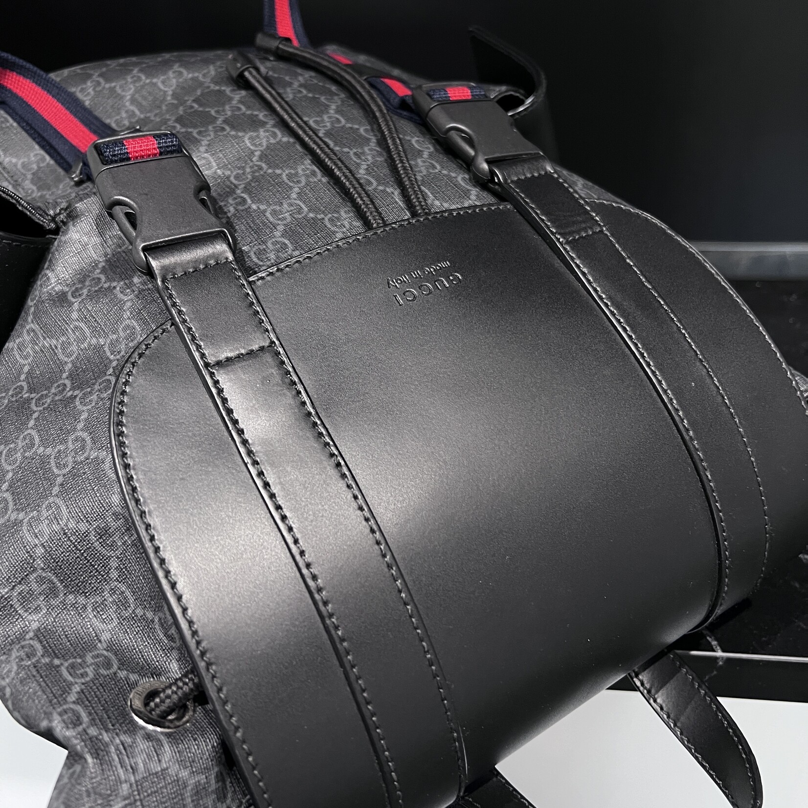 Gucci Gucci Soft Black GG Supreme Backpack