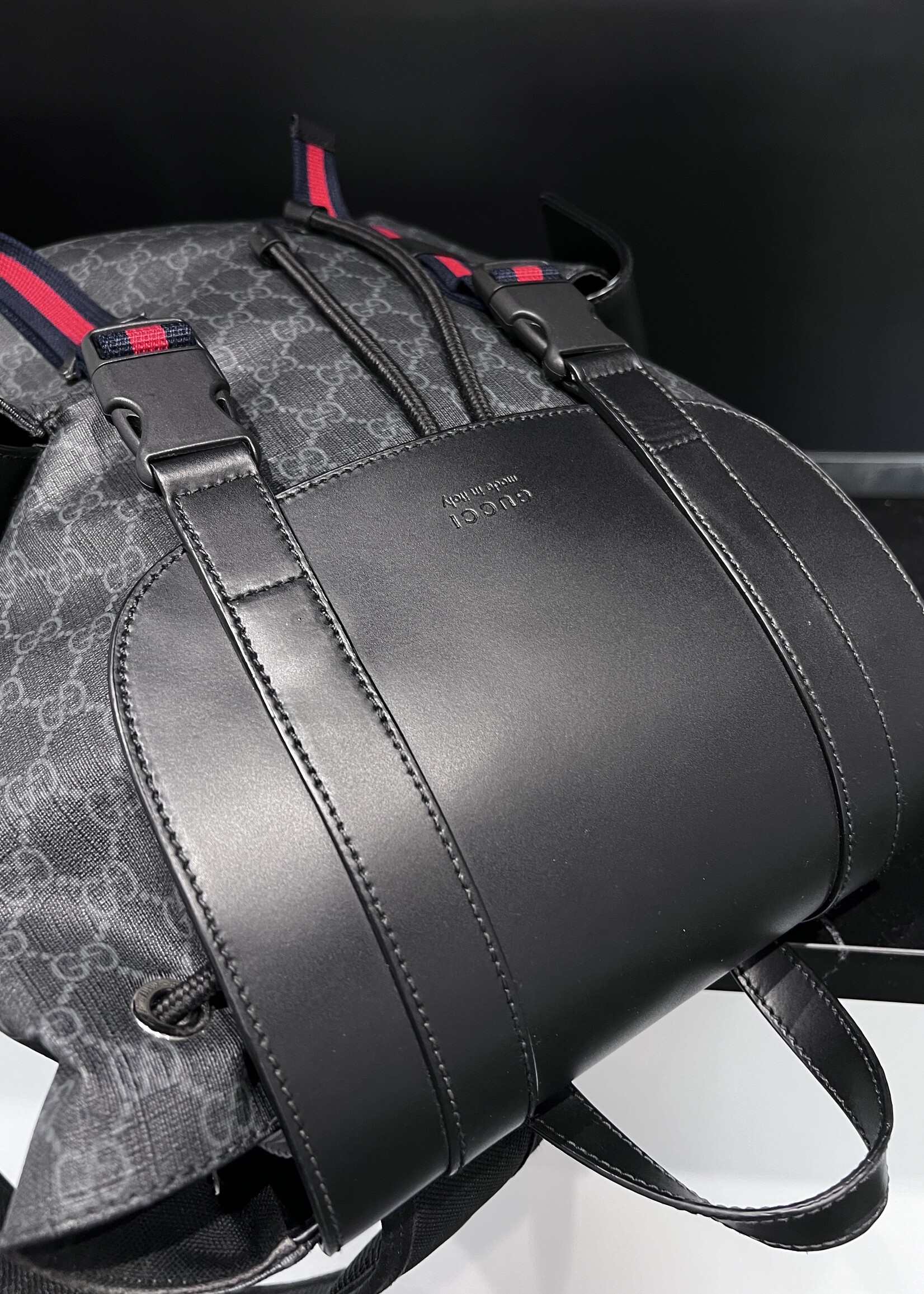 Gucci SOLD- Gucci Soft Black GG Supreme Backpack
