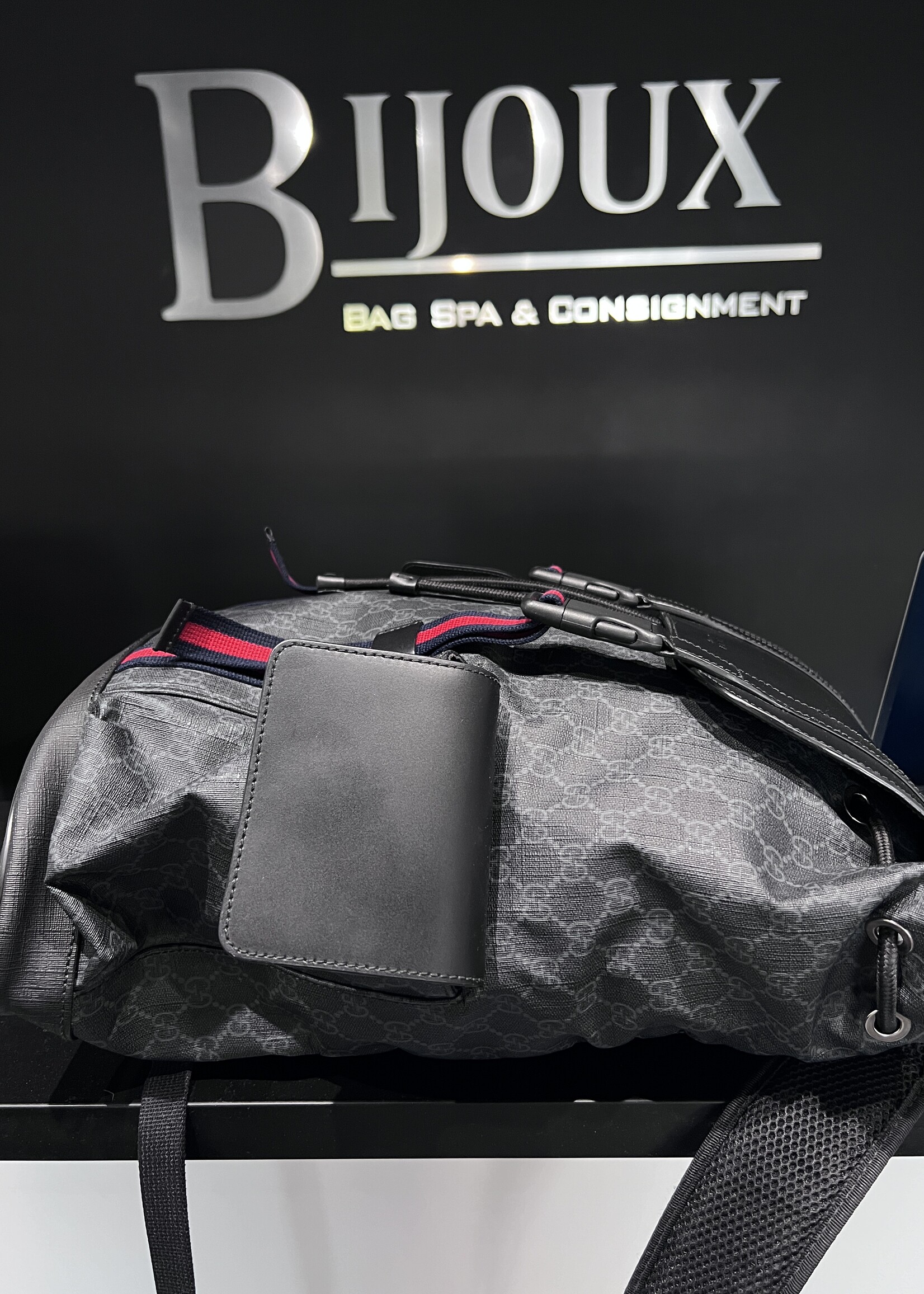 Gucci SOLD- Gucci Soft Black GG Supreme Backpack