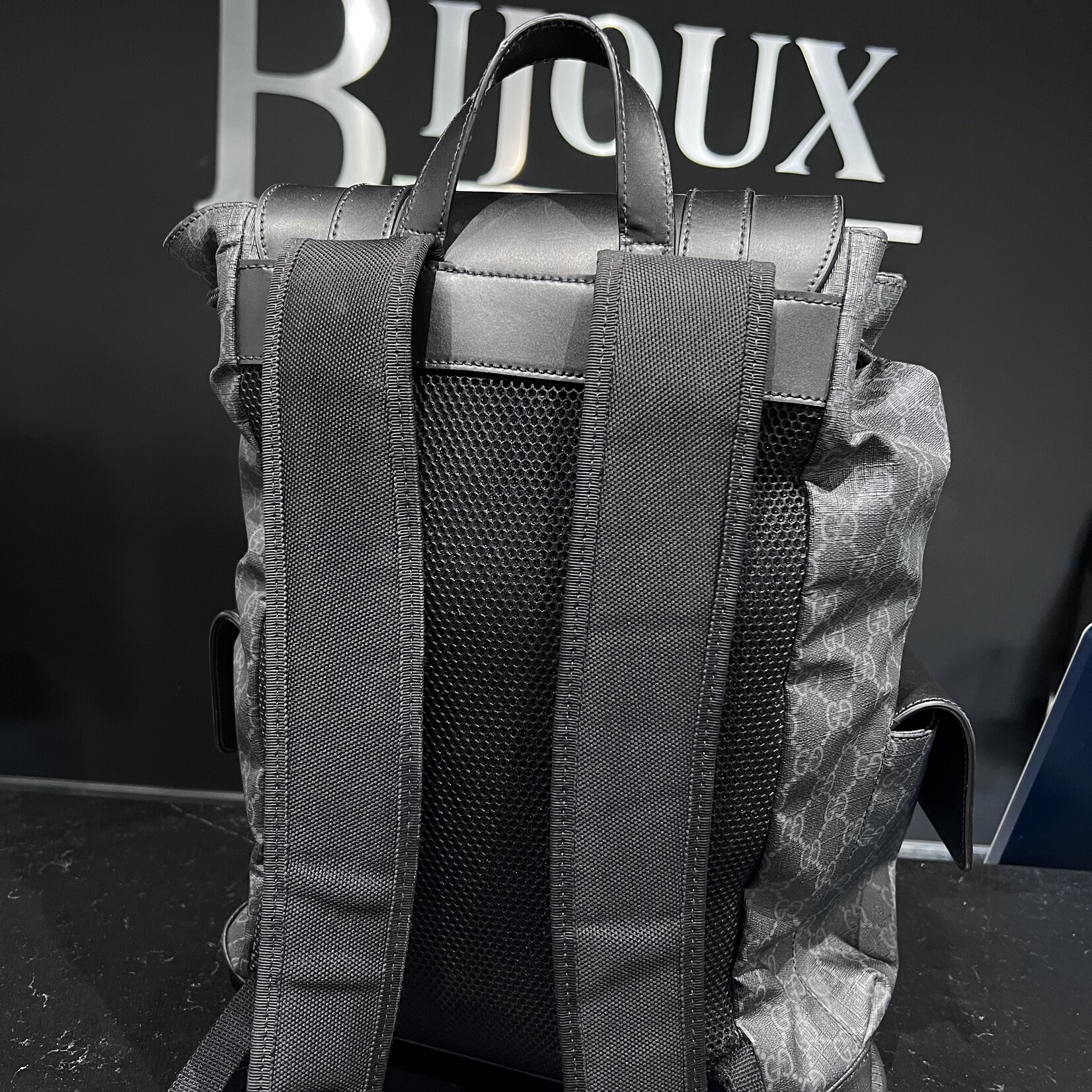 Gucci SOLD- Gucci Soft Black GG Supreme Backpack