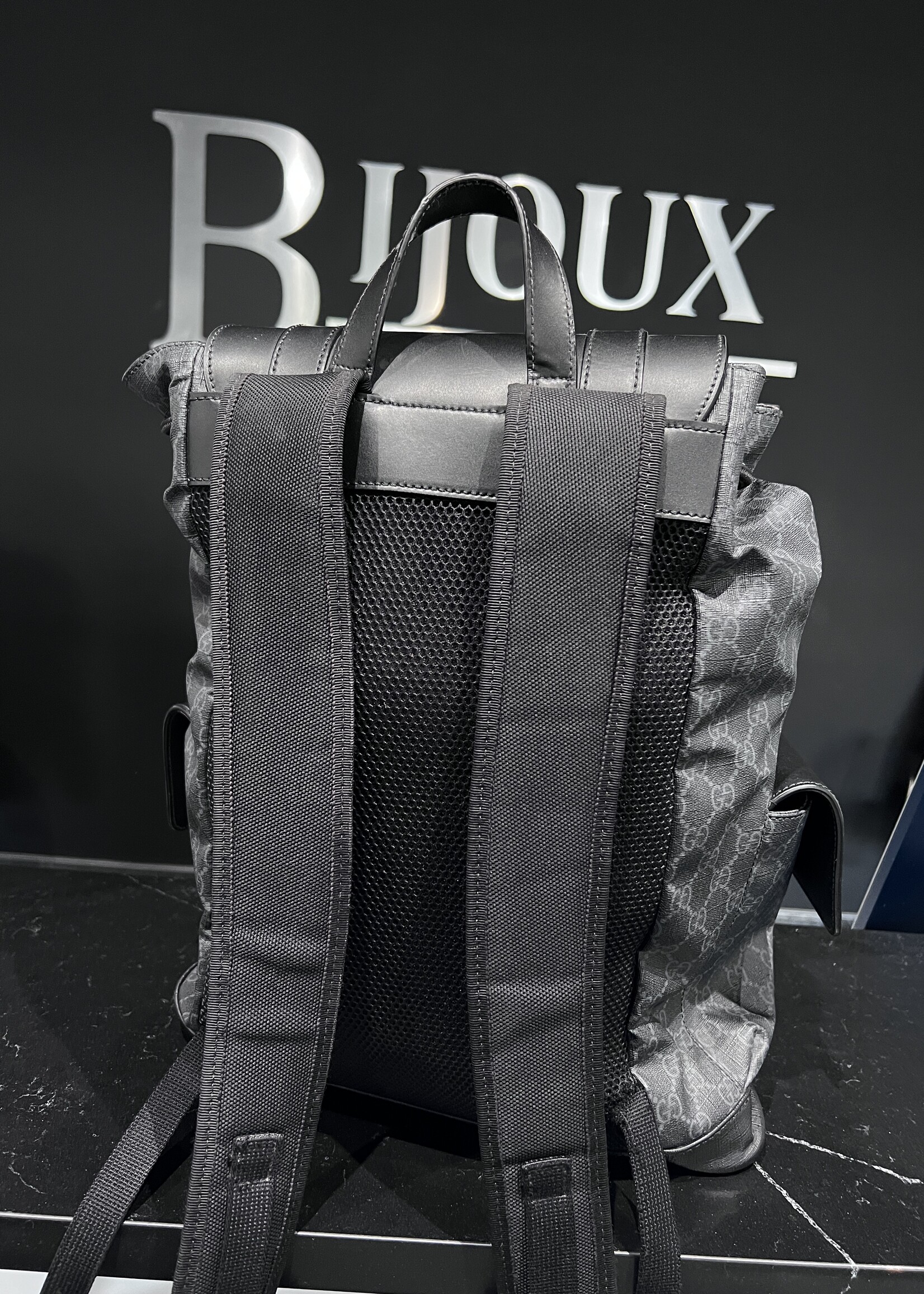 Gucci SOLD- Gucci Soft Black GG Supreme Backpack