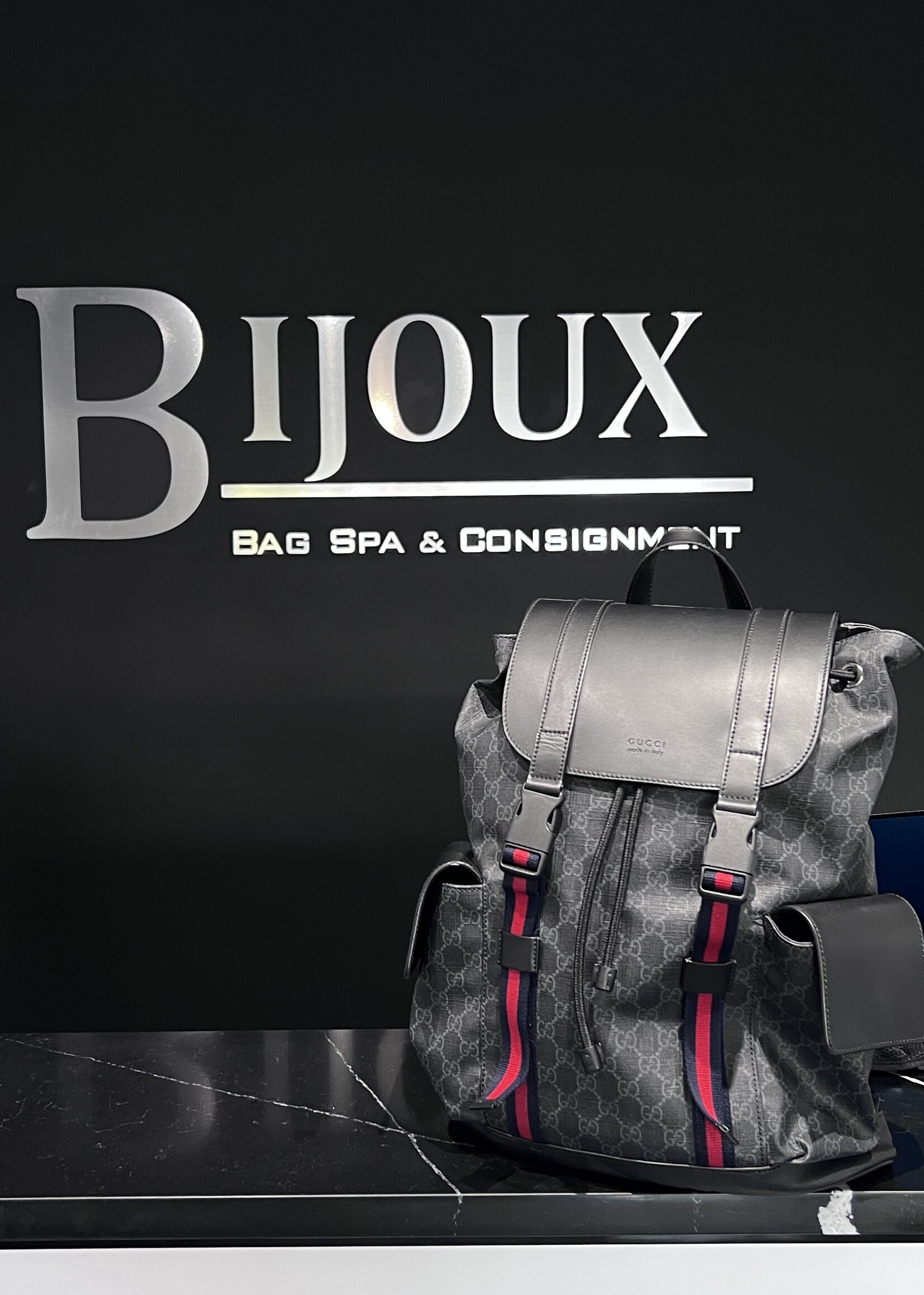 Gucci SOLD- Gucci Soft Black GG Supreme Backpack