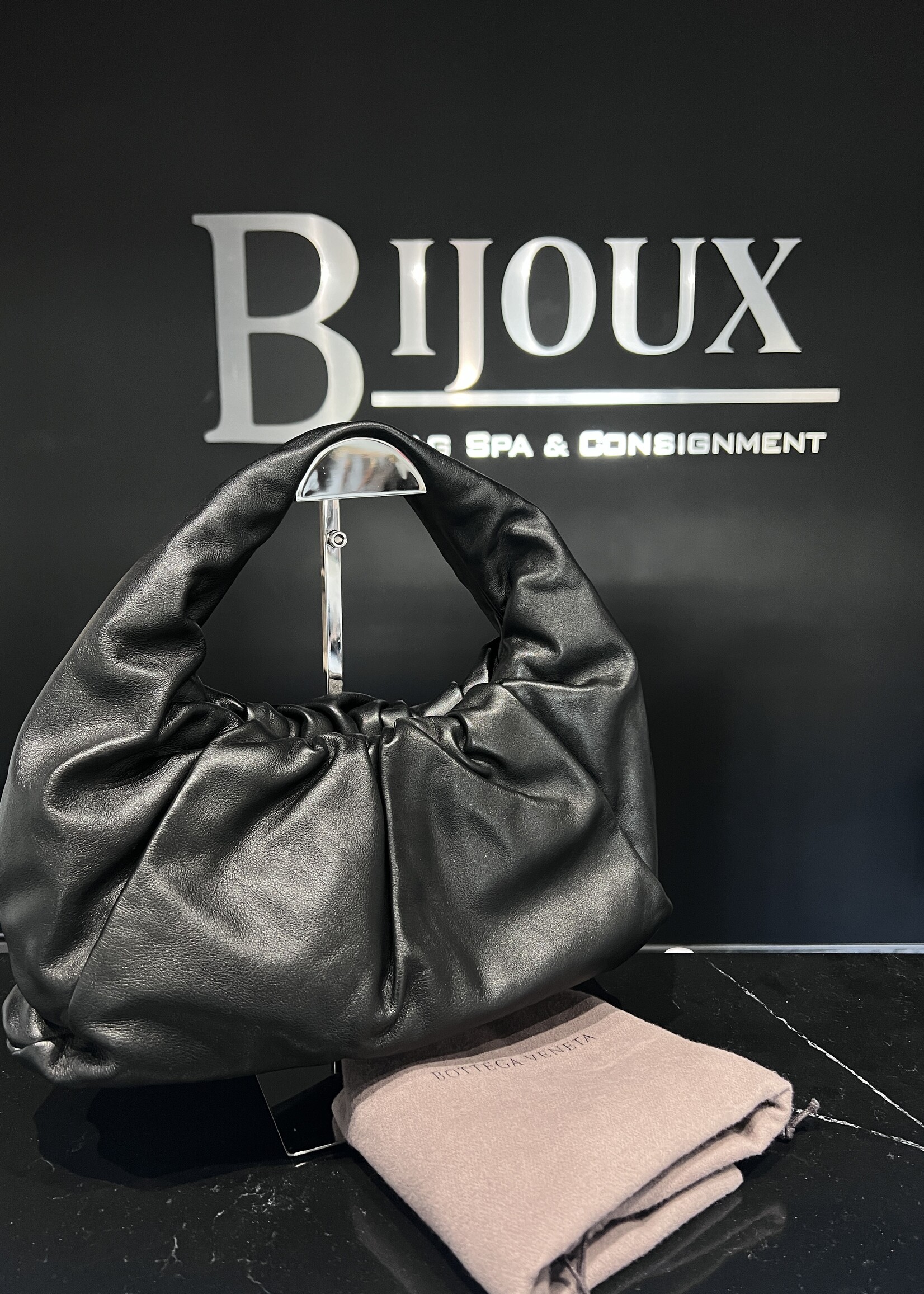 Bottega Veneta SOLD- Bottega Venetta Black Shoulder Pouch