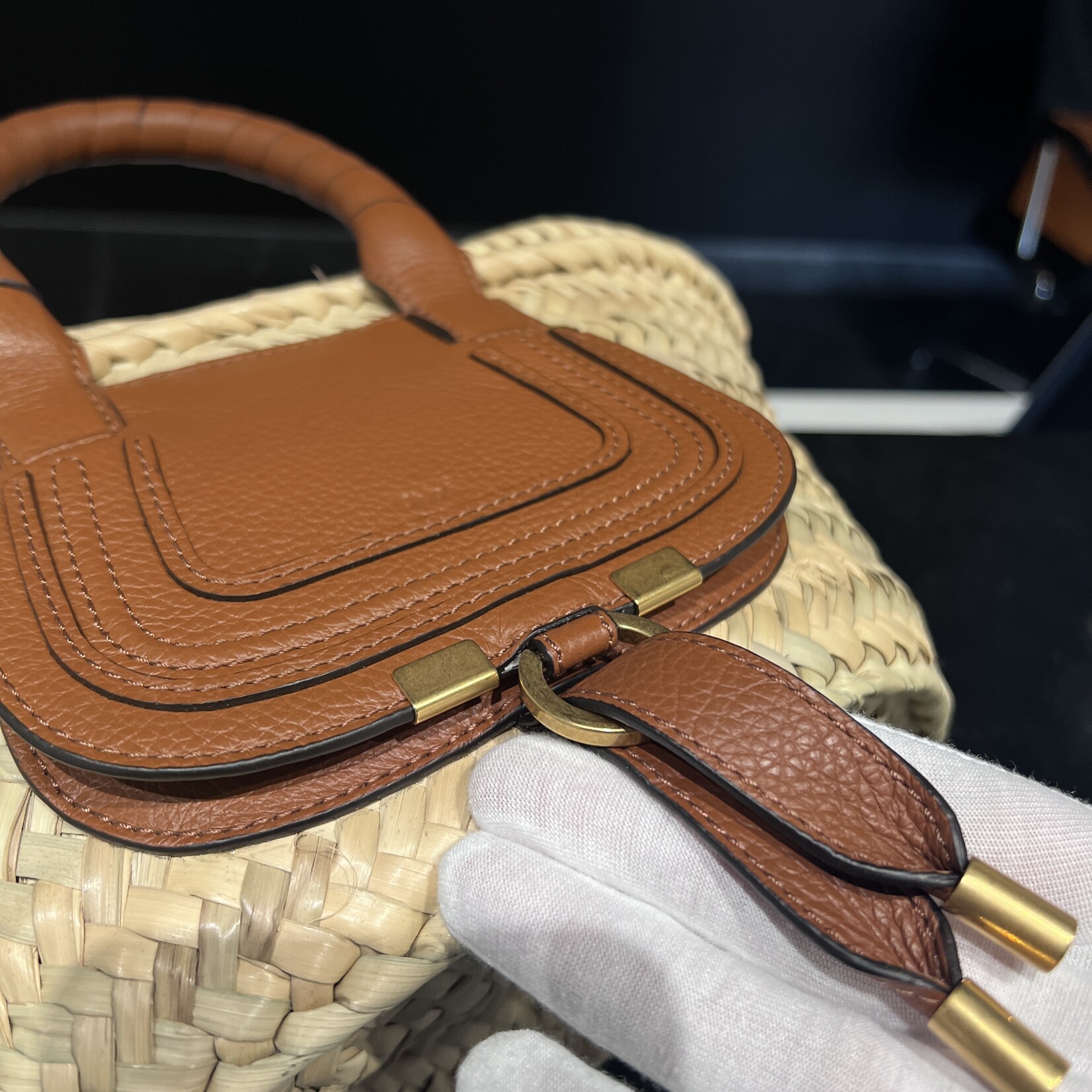 Chloe Chloe Mini Raffia Tote