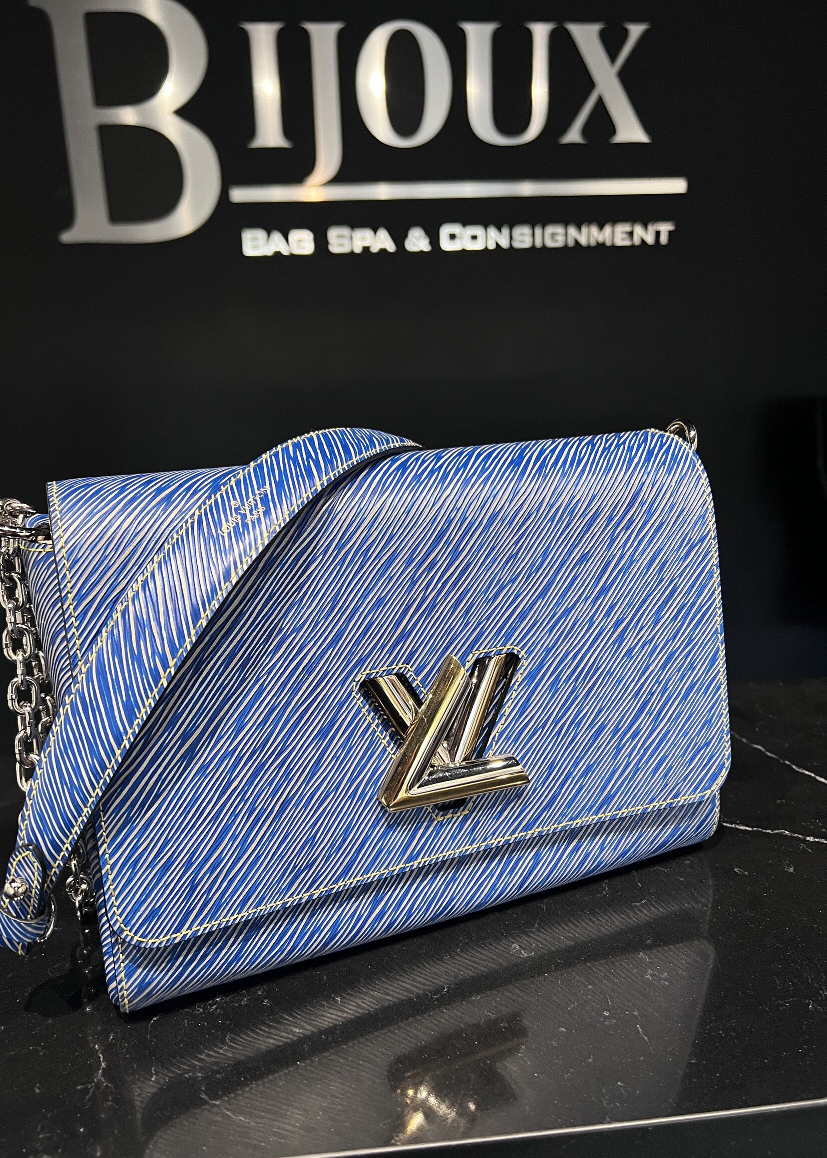 Louis Vuitton SOLD- Louis Vuitton Blue Twist MM