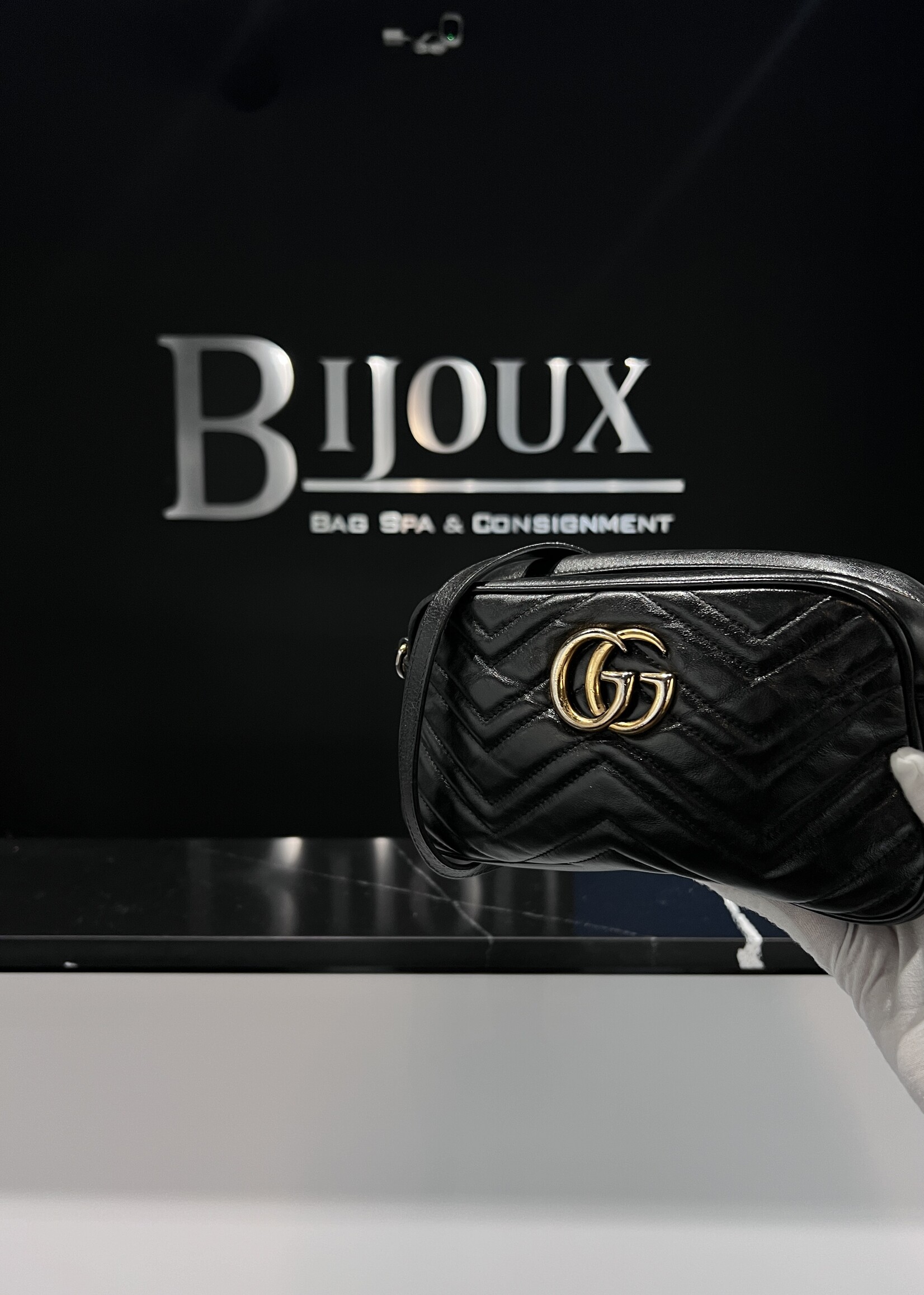 Gucci SOLD- Gucci Black Marmont Crossbody Bag