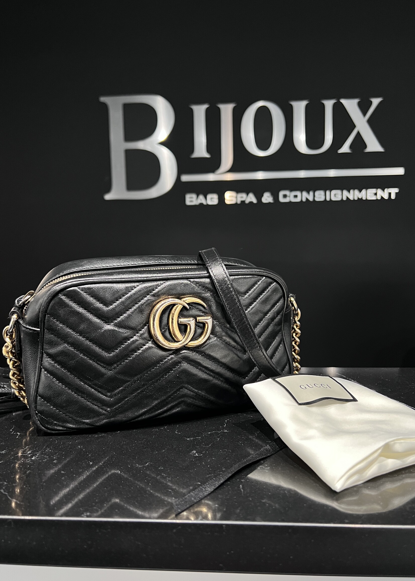 Gucci SOLD- Gucci Black Marmont Crossbody Bag