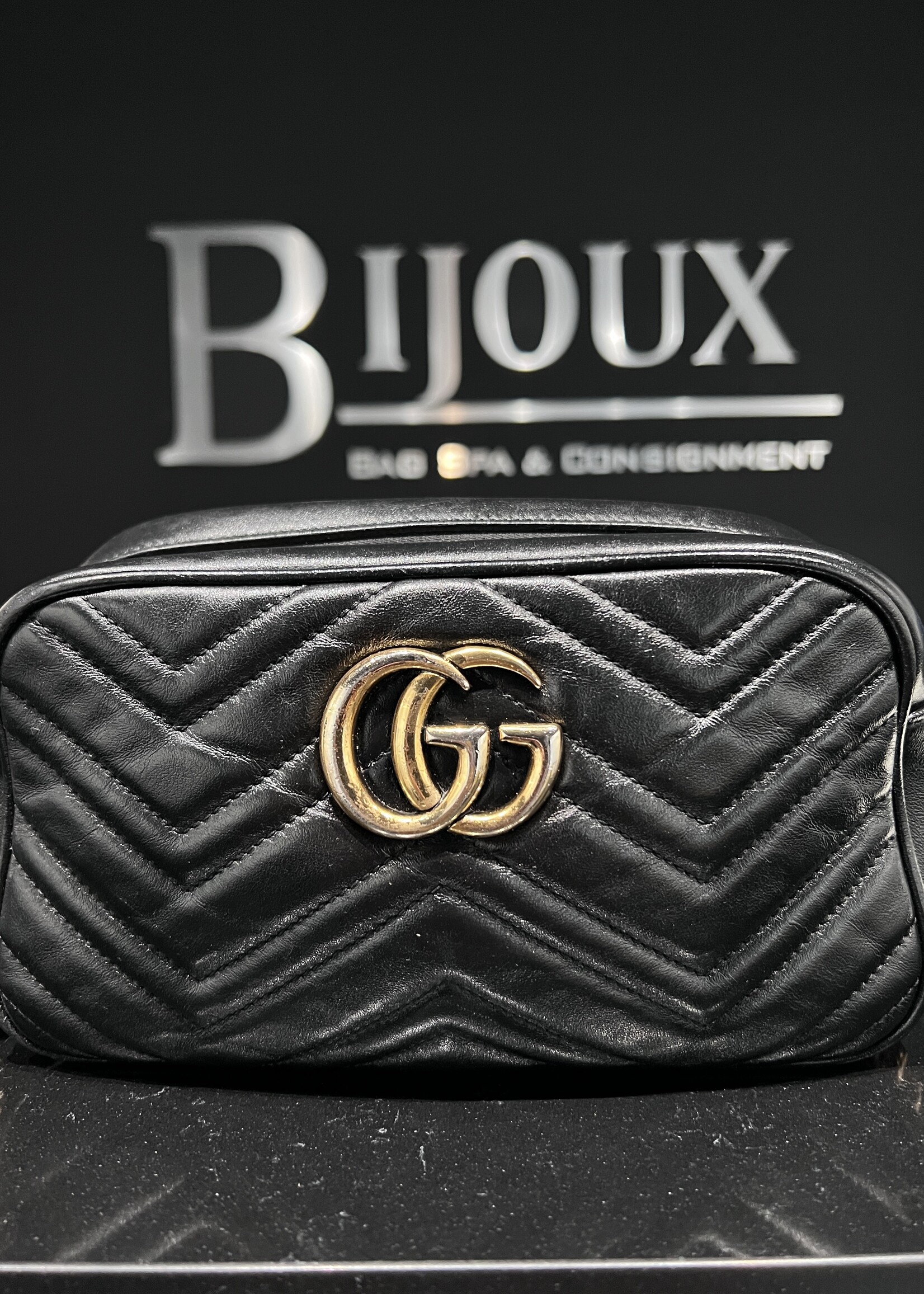 Gucci SOLD- Gucci Black Marmont Crossbody Bag