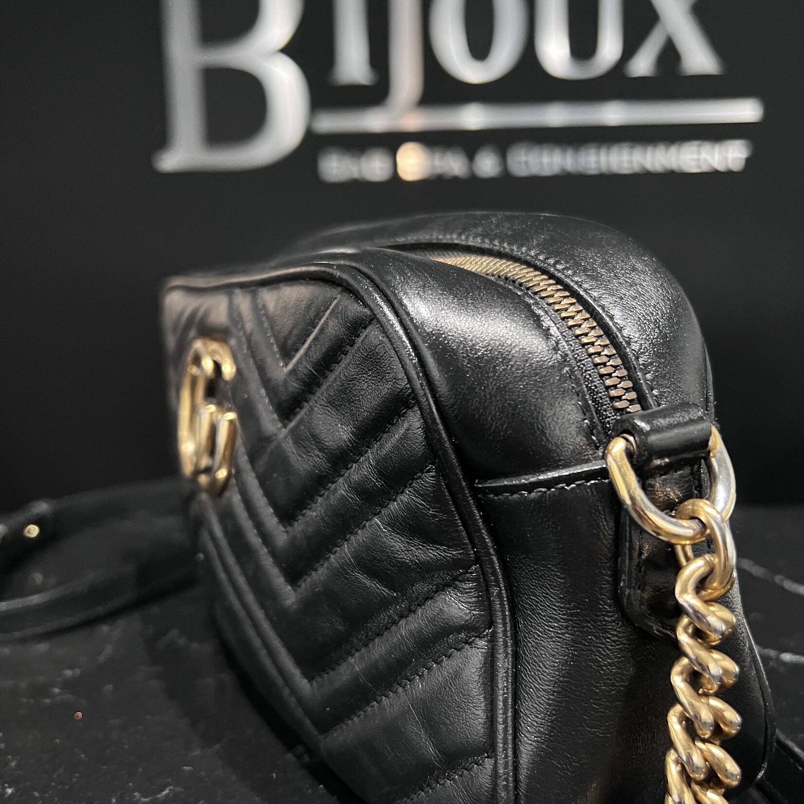 Gucci SOLD- Gucci Black Marmont Crossbody Bag