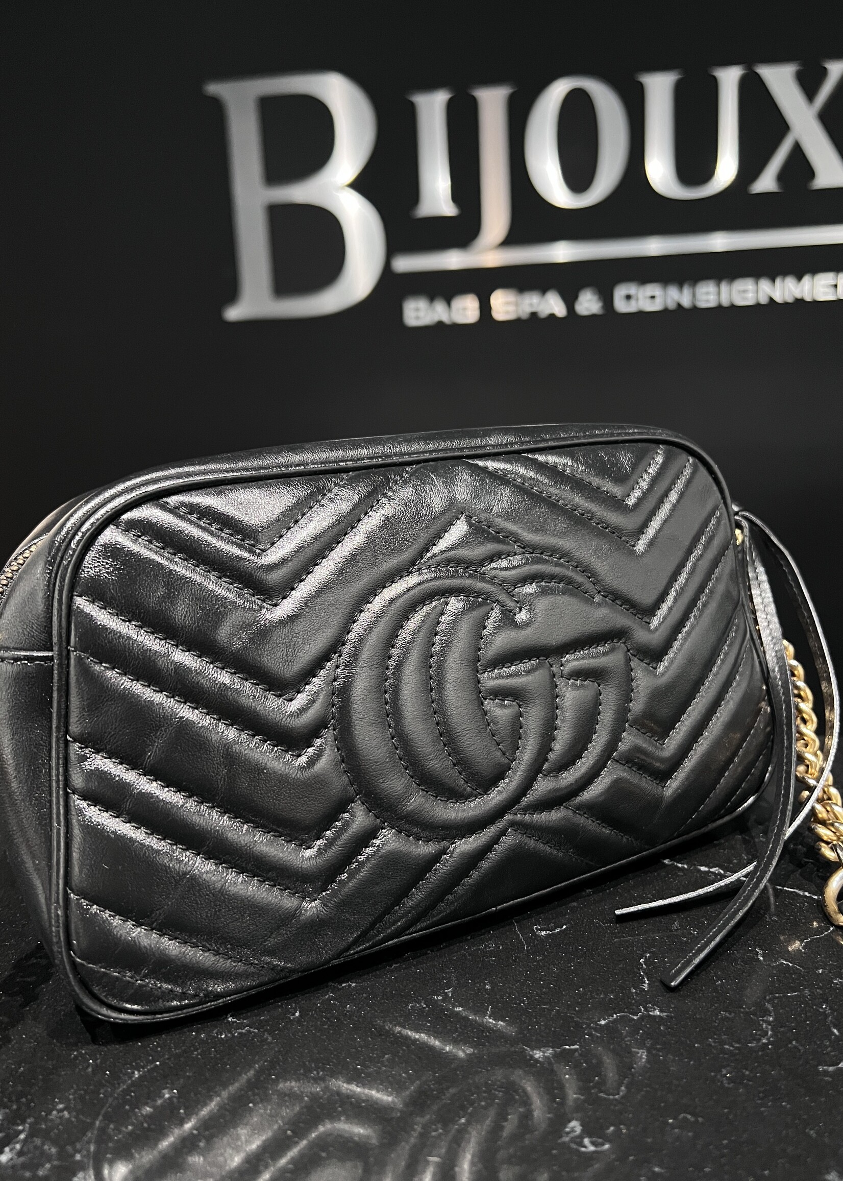Gucci SOLD- Gucci Black Marmont Crossbody Bag