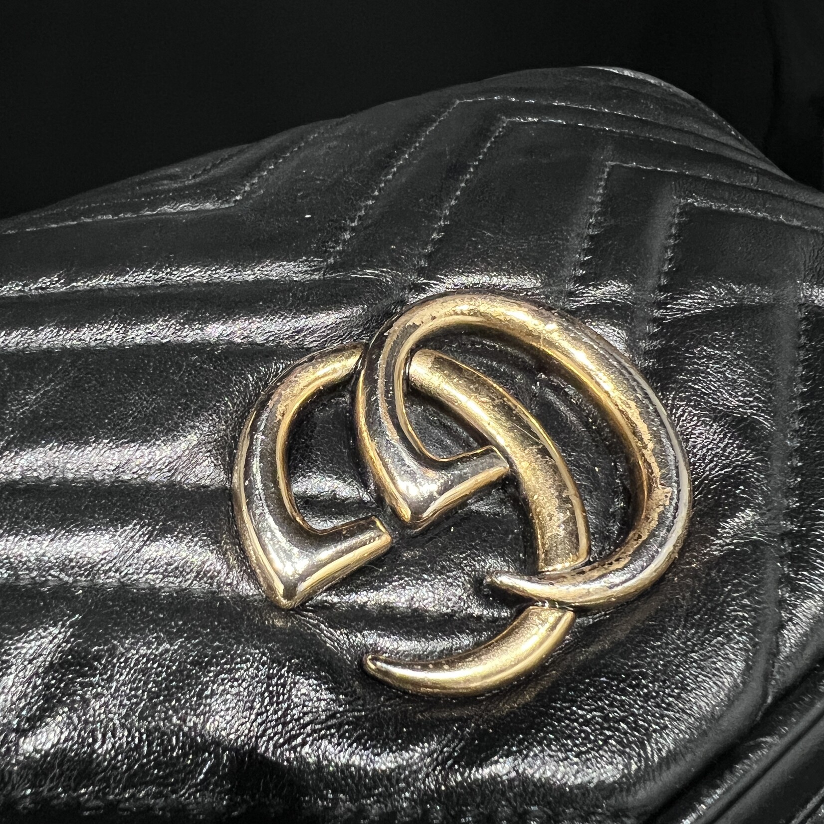 Gucci Gucci Black Marmont Crossbody Bag