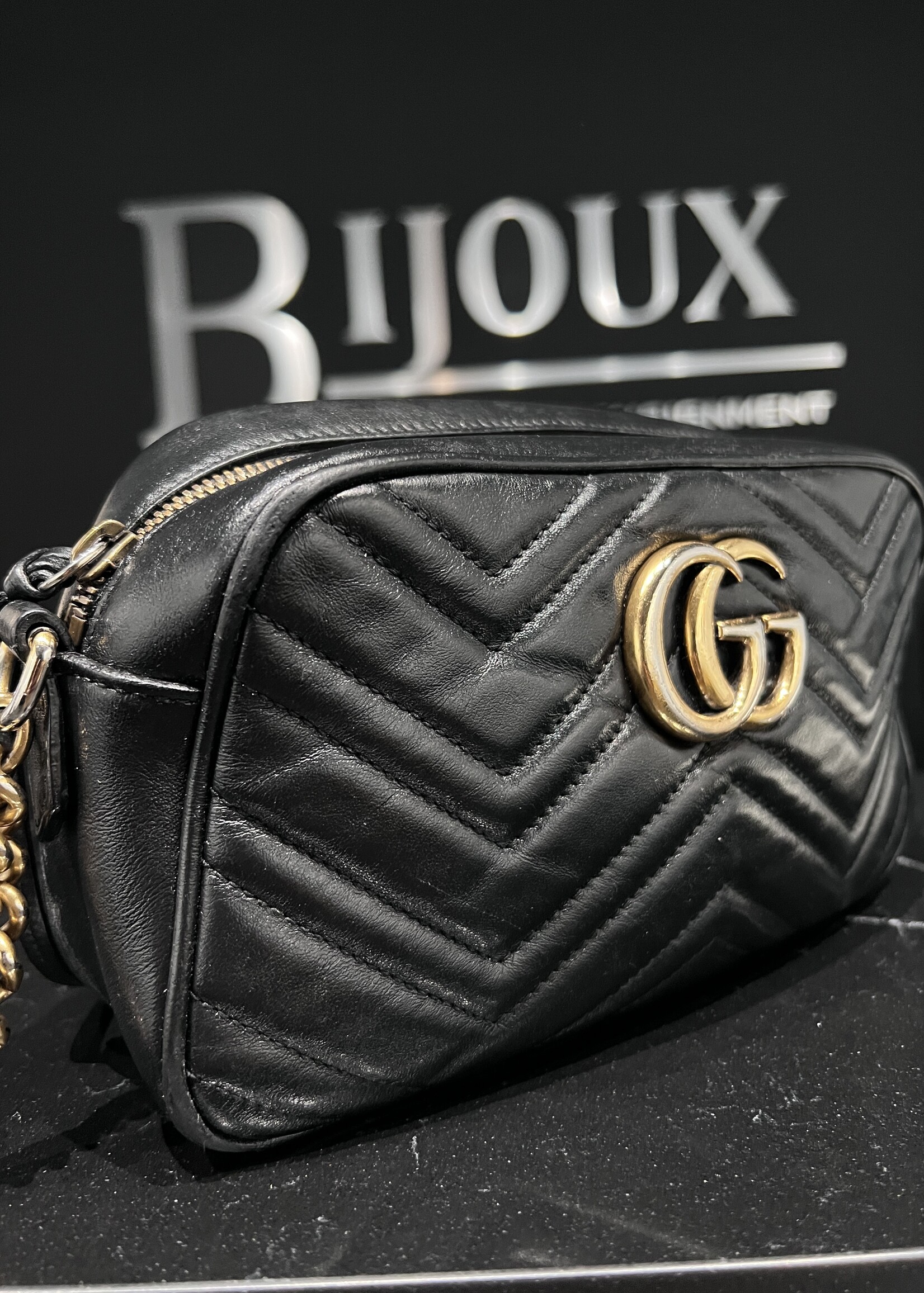 Gucci SOLD- Gucci Black Marmont Crossbody Bag
