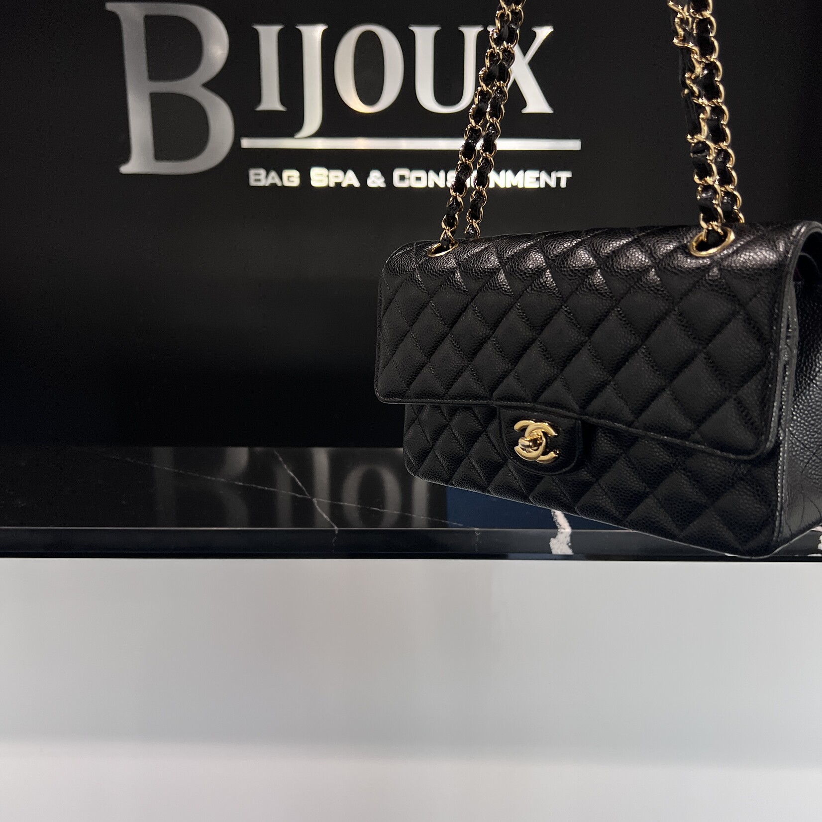 Chanel SOLD- Chanel Medium Caviar Classic Flap Black GHW