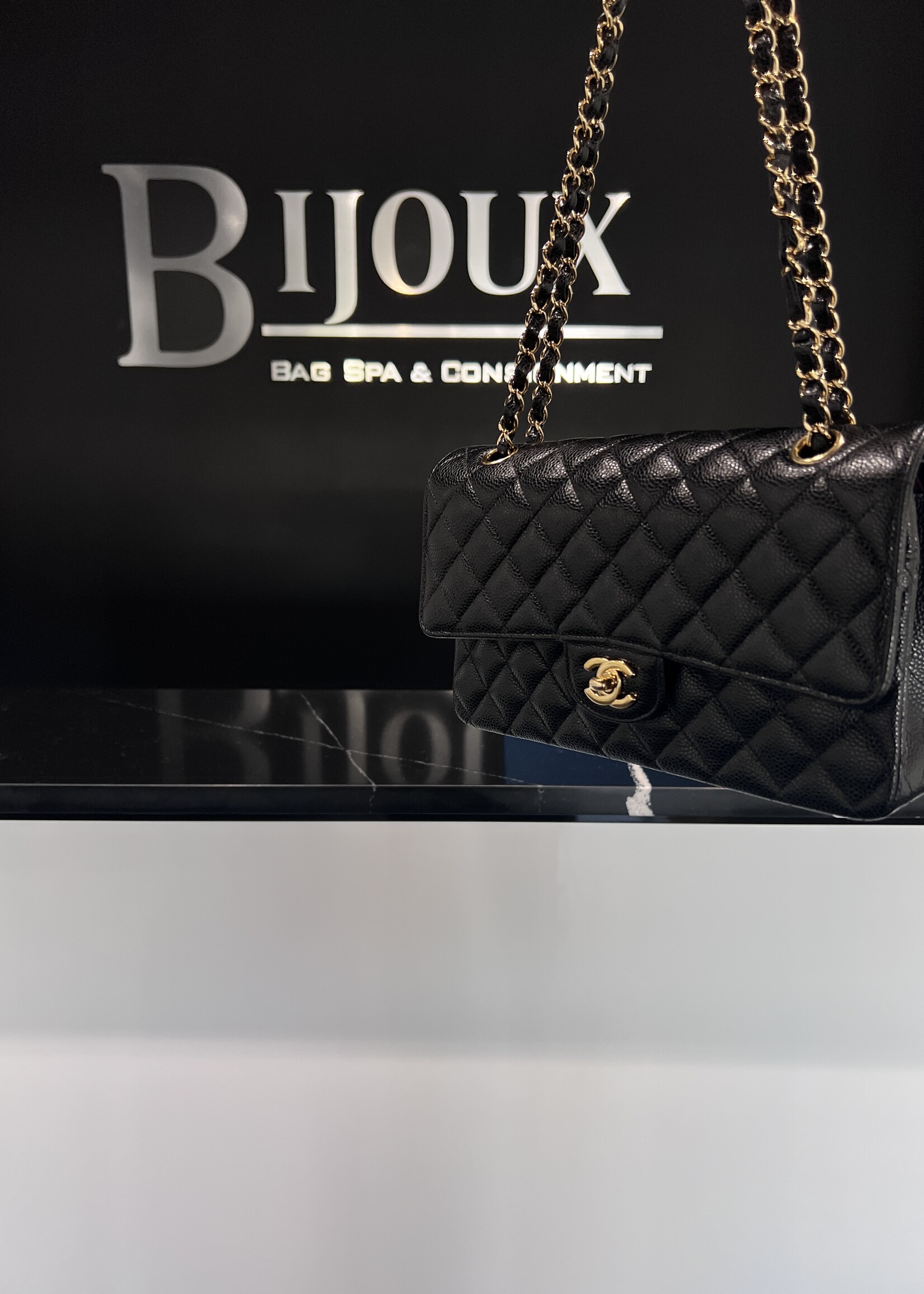 Chanel SOLD- Chanel Medium Caviar Classic Flap Black GHW