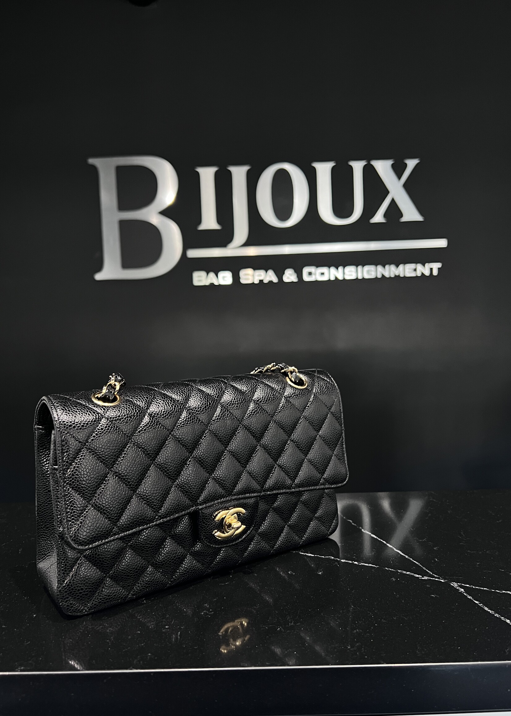 Chanel SOLD- Chanel Medium Caviar Classic Flap Black GHW