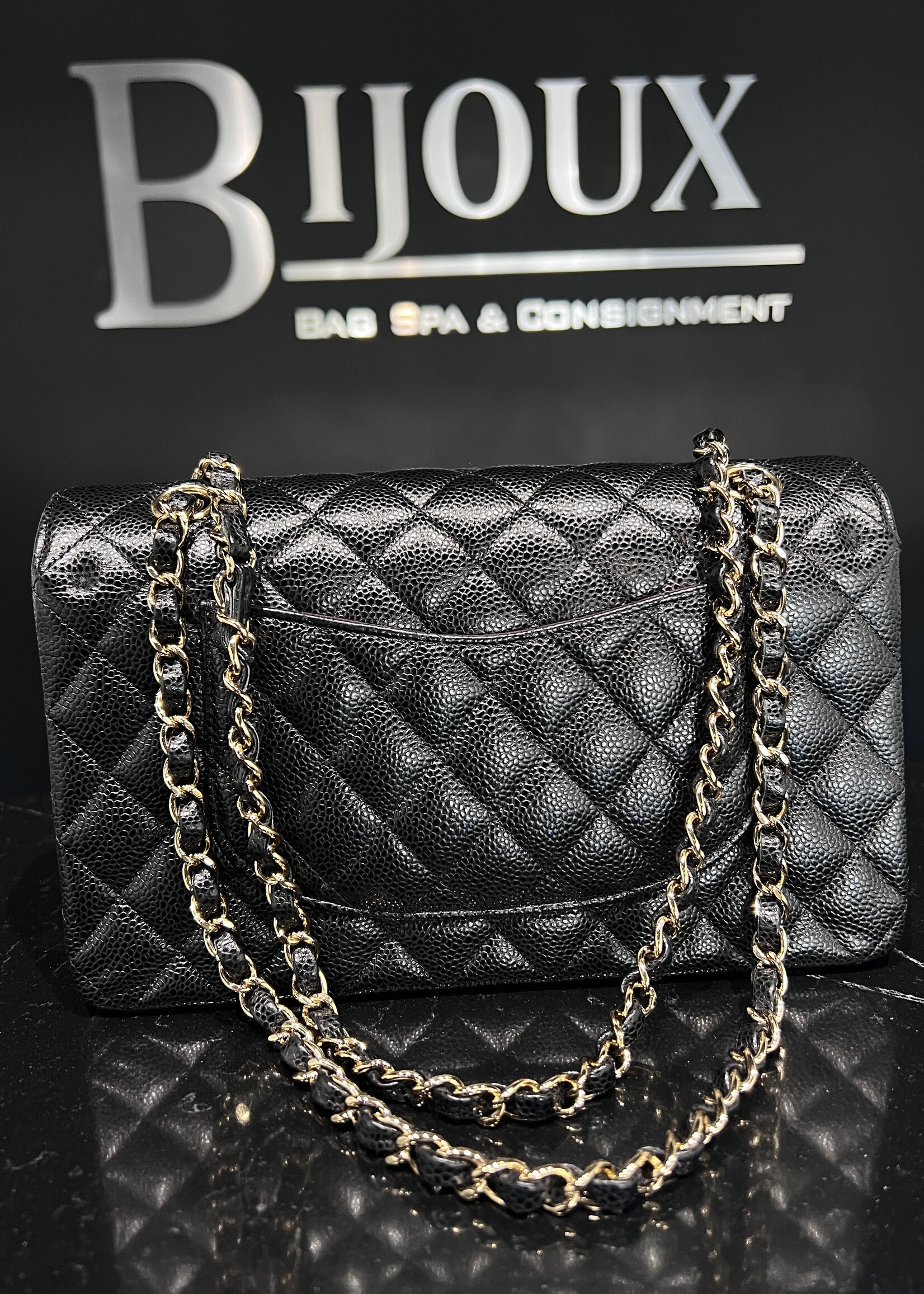 Chanel SOLD- Chanel Medium Caviar Classic Flap Black GHW