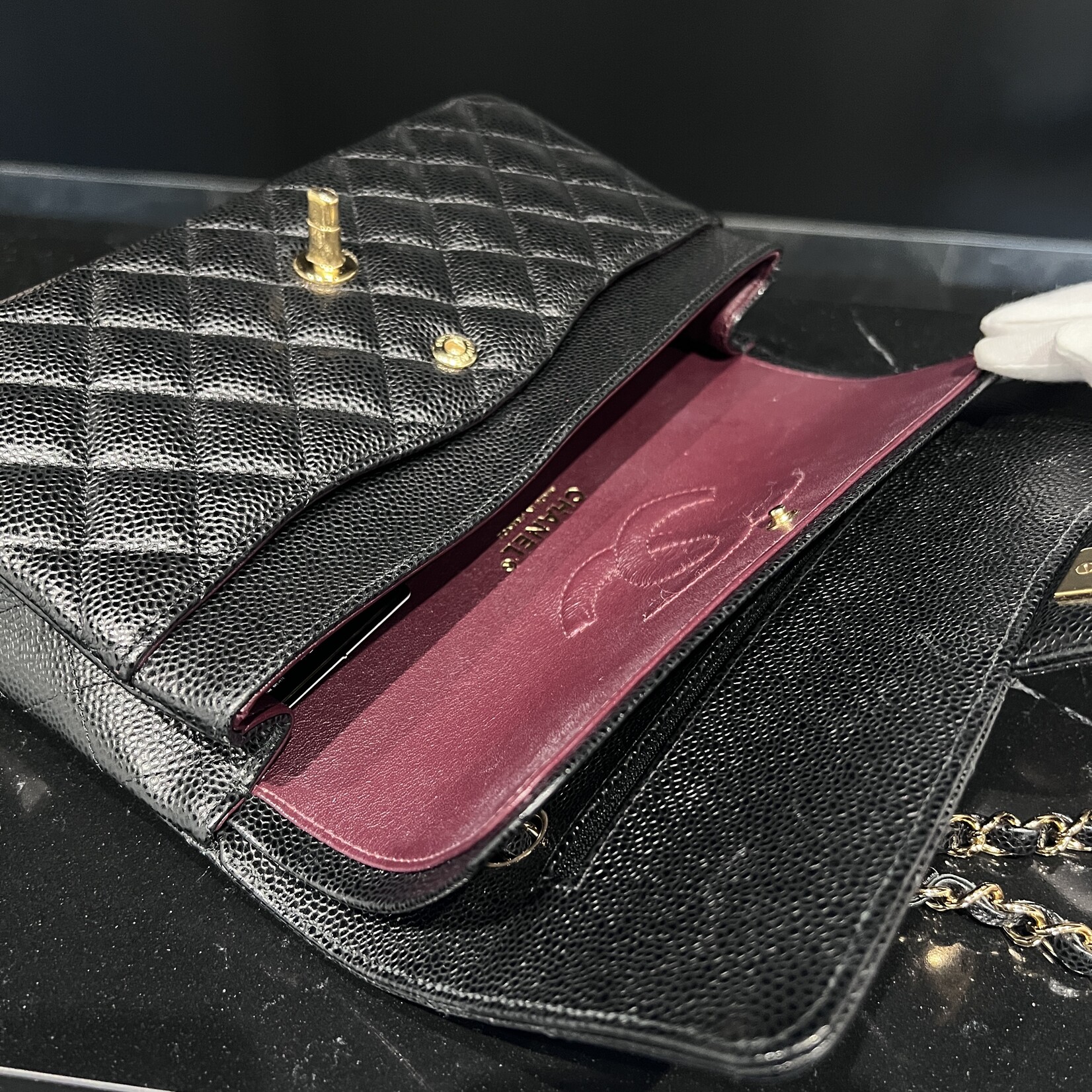 Chanel SOLD- Chanel Medium Caviar Classic Flap Black GHW