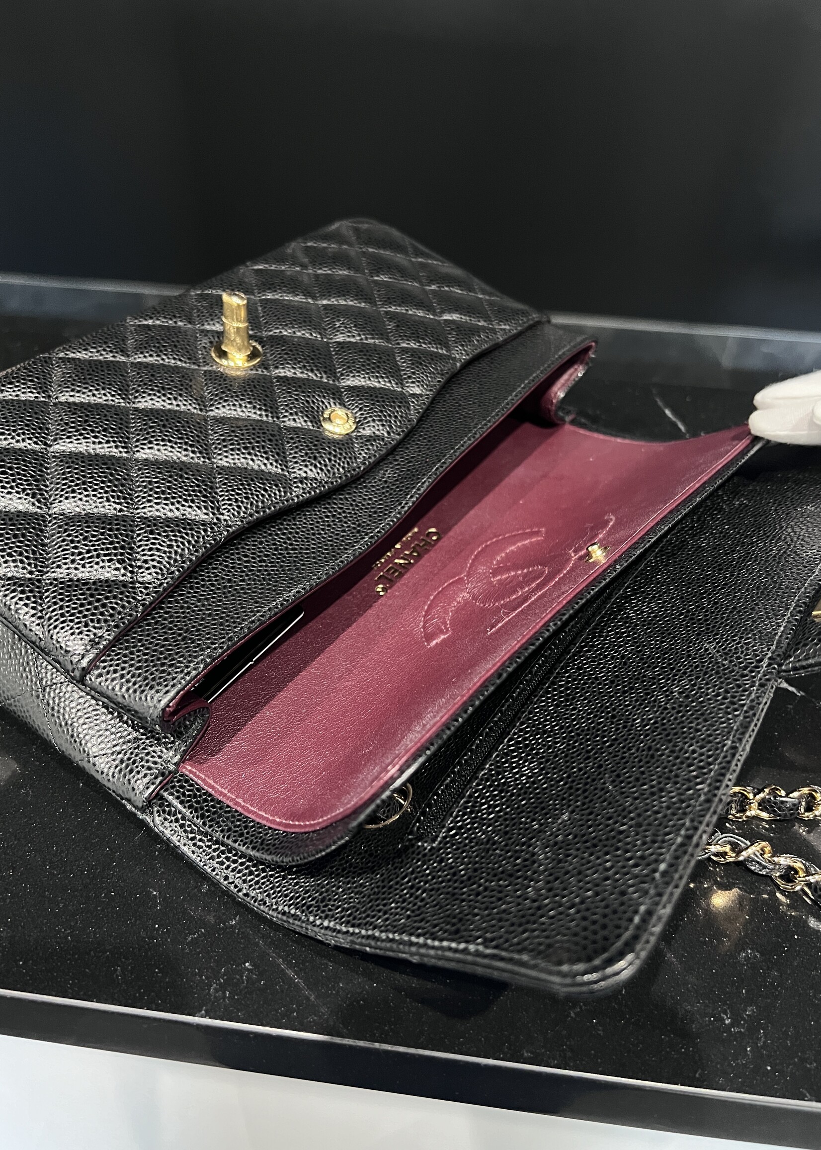 Chanel SOLD- Chanel Medium Caviar Classic Flap Black GHW