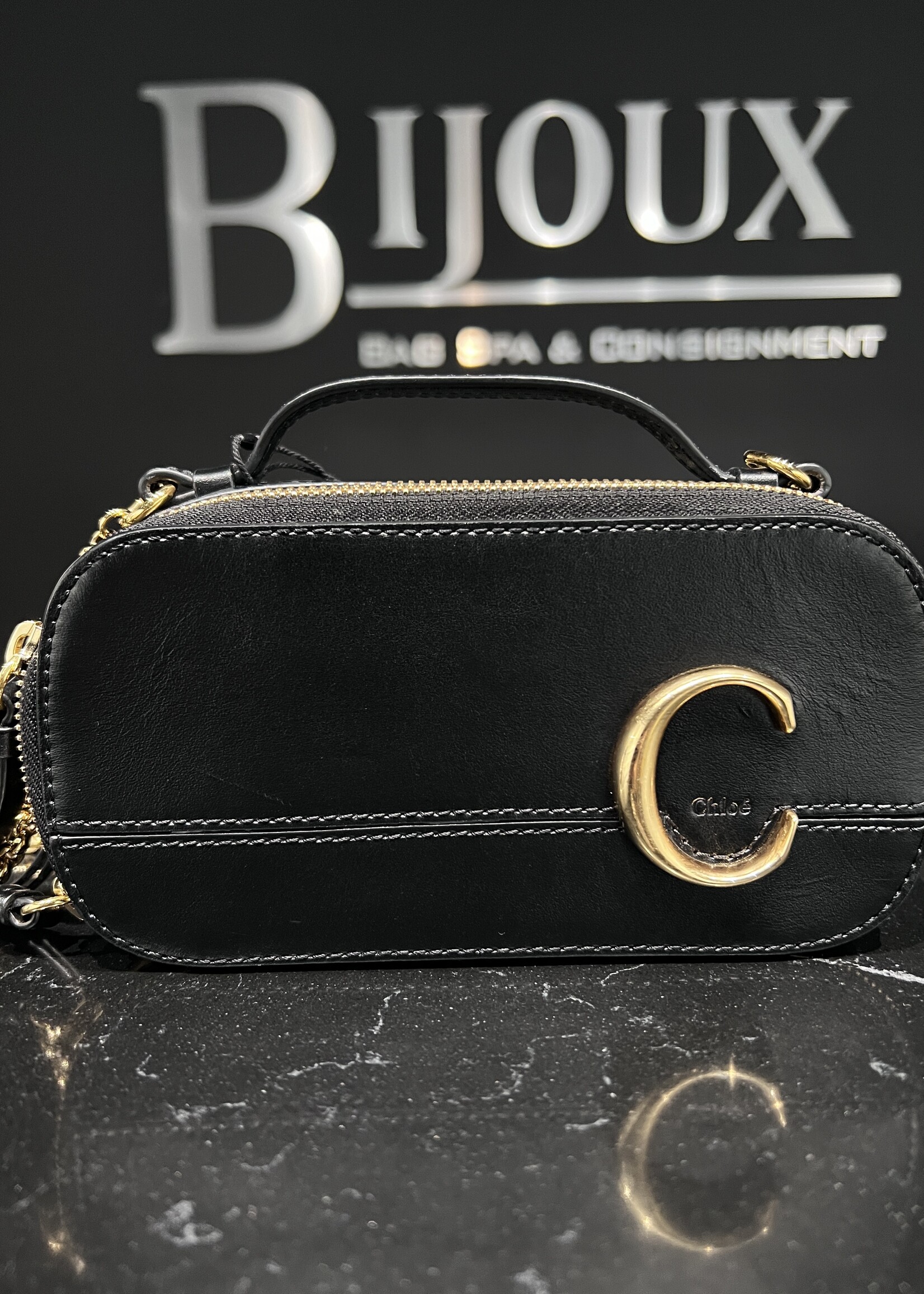 Chloe SOLD- Chloe C Crossbody Black GHW