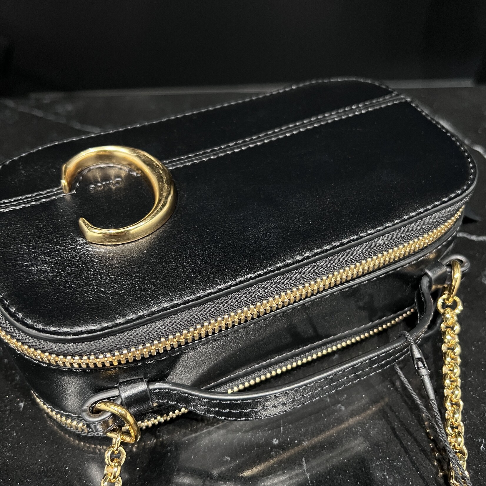 Chloe SOLD- Chloe C Crossbody Black GHW