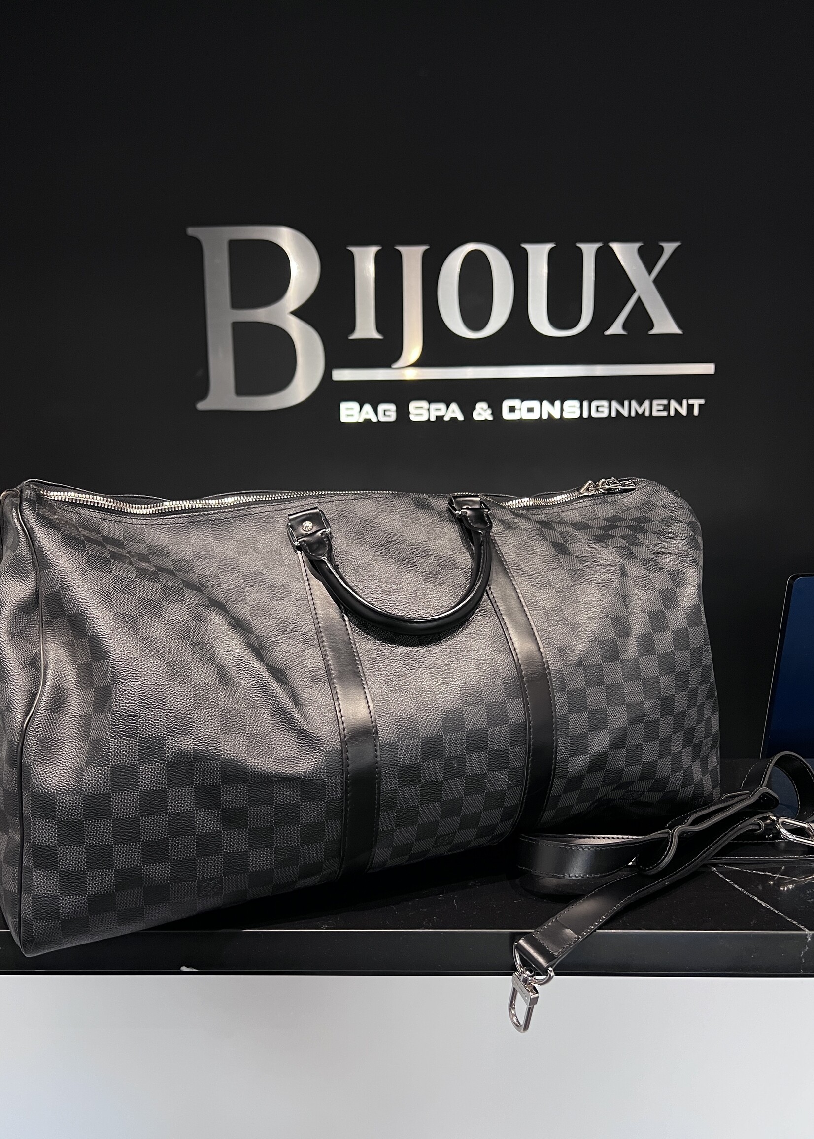 Louis Vuitton SOLD- Louis Vuitton Keepall 55 Bandouliere Damier Ebene