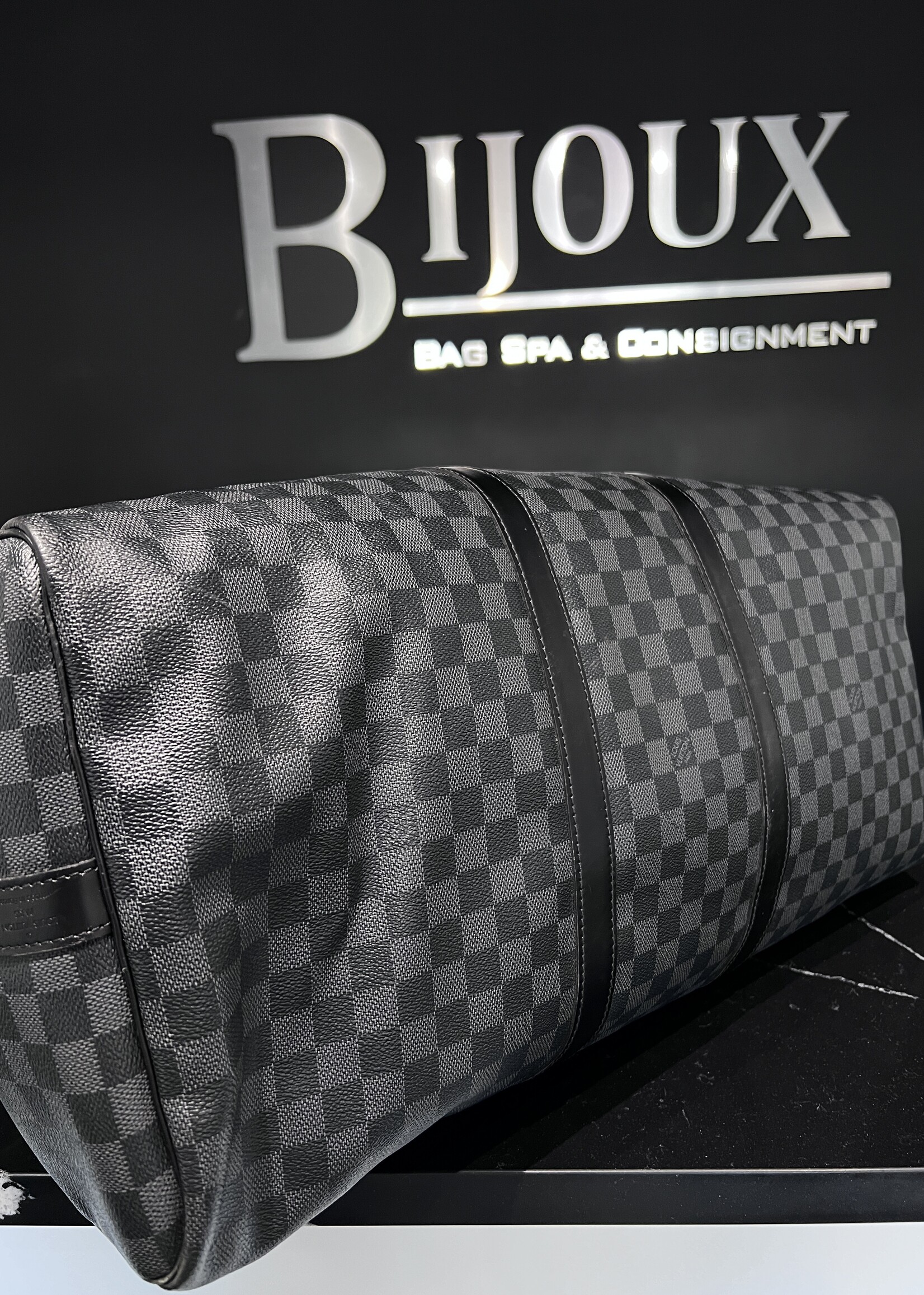 Louis Vuitton SOLD- Louis Vuitton Keepall 55 Bandouliere Damier Ebene