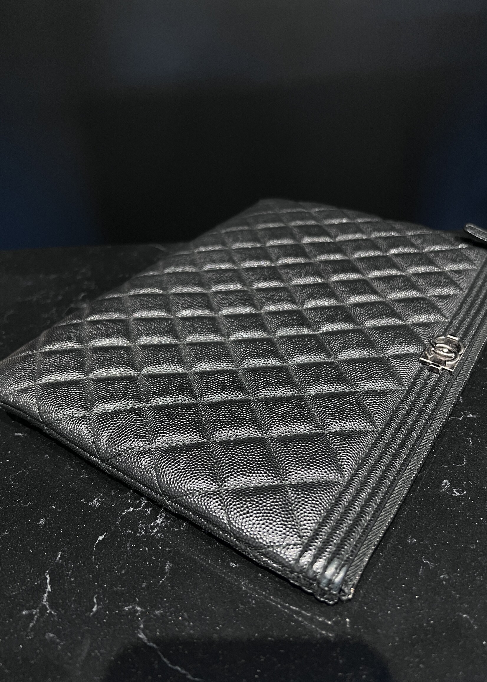 Chanel SOLD - Chanel Boy Caviar Clutch