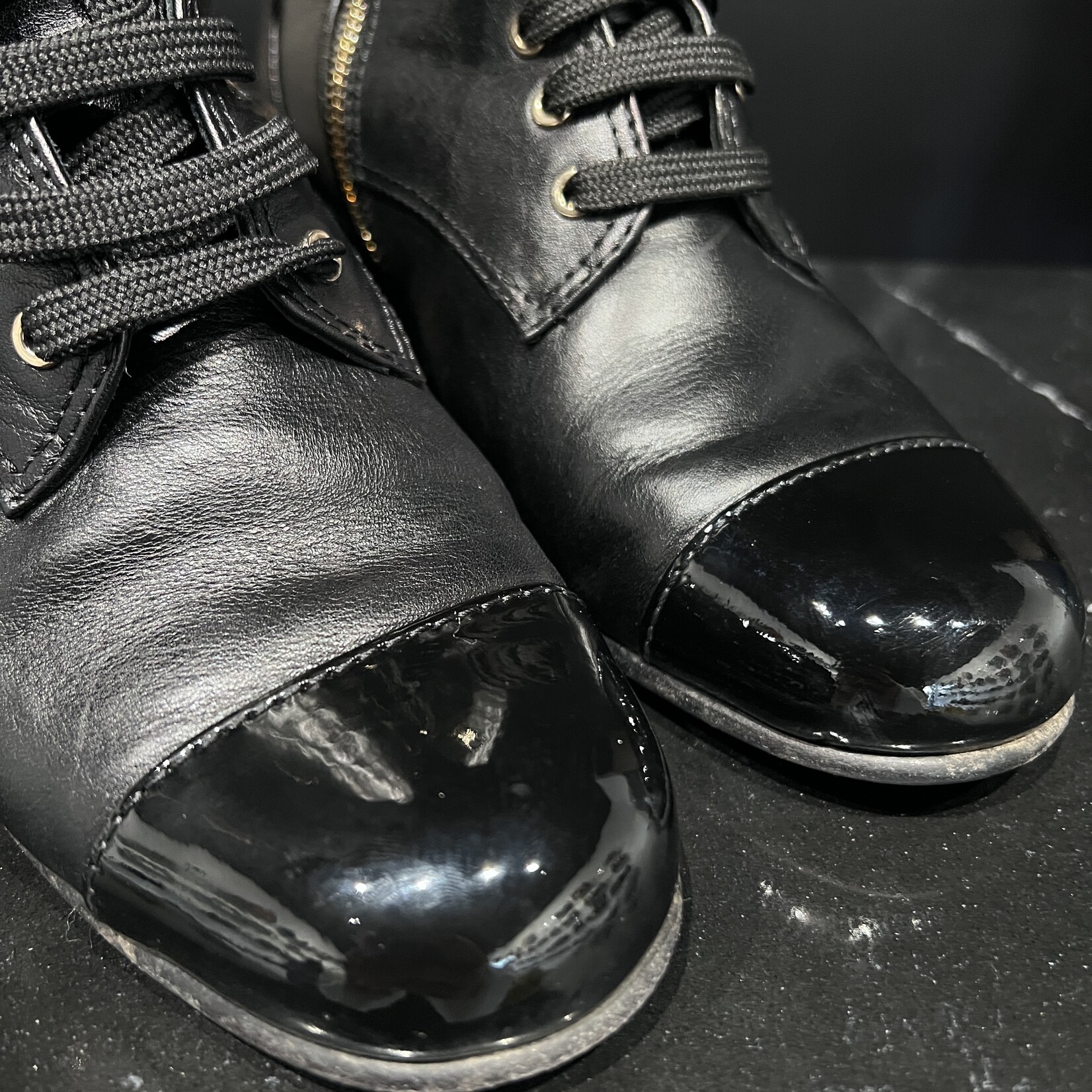 Chanel SOLD- Chanel Logo Boots 38.5