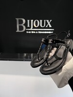 Chanel SOLD-Chanel Black Sandals 38.5