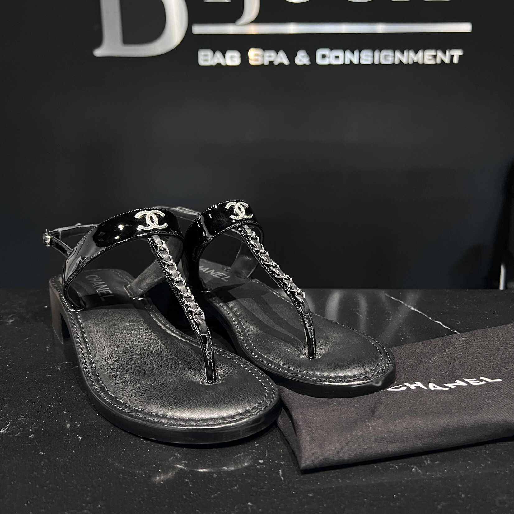 Chanel SOLD- Chanel Black Sandals 38.5