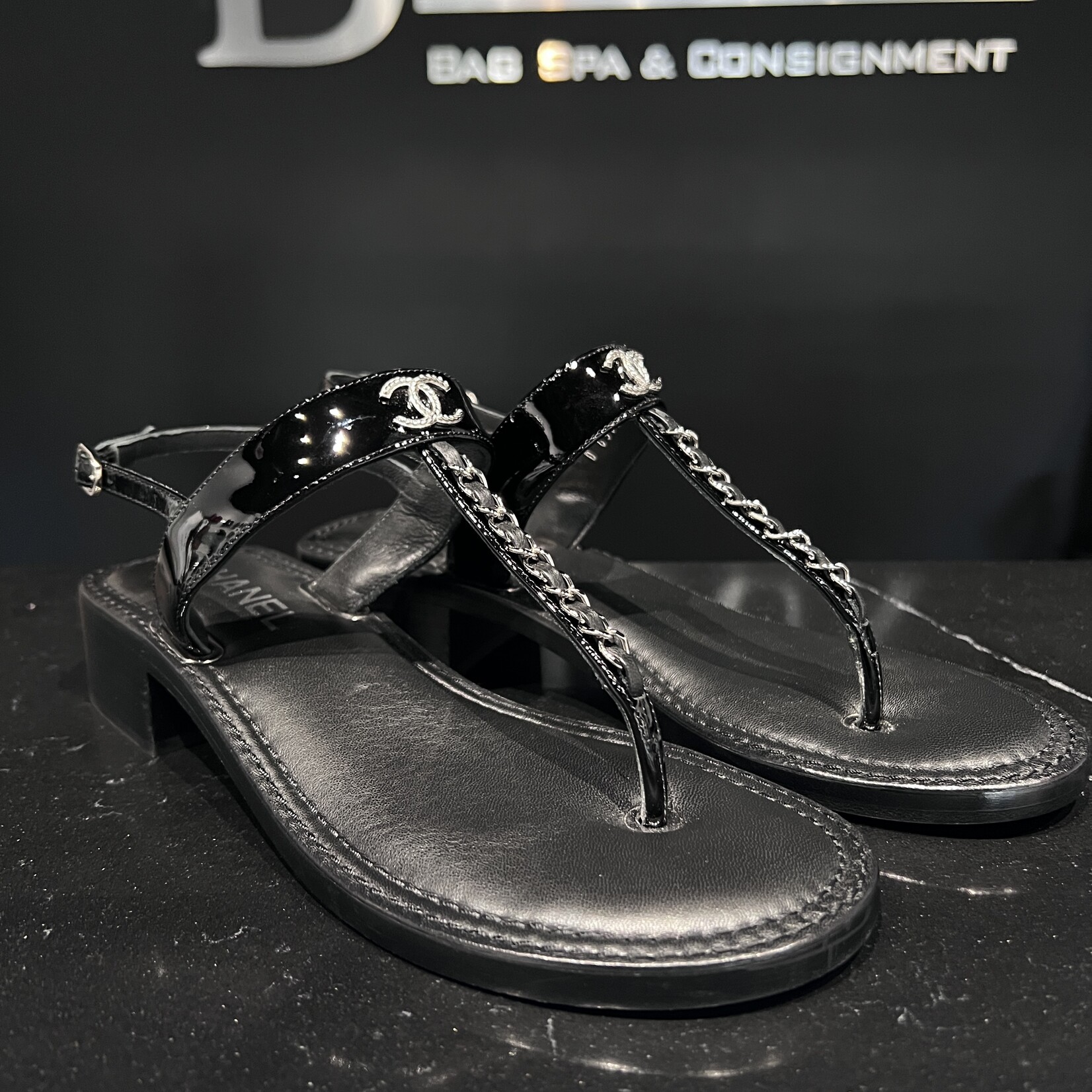 Chanel SOLD- Chanel Black Sandals 38.5
