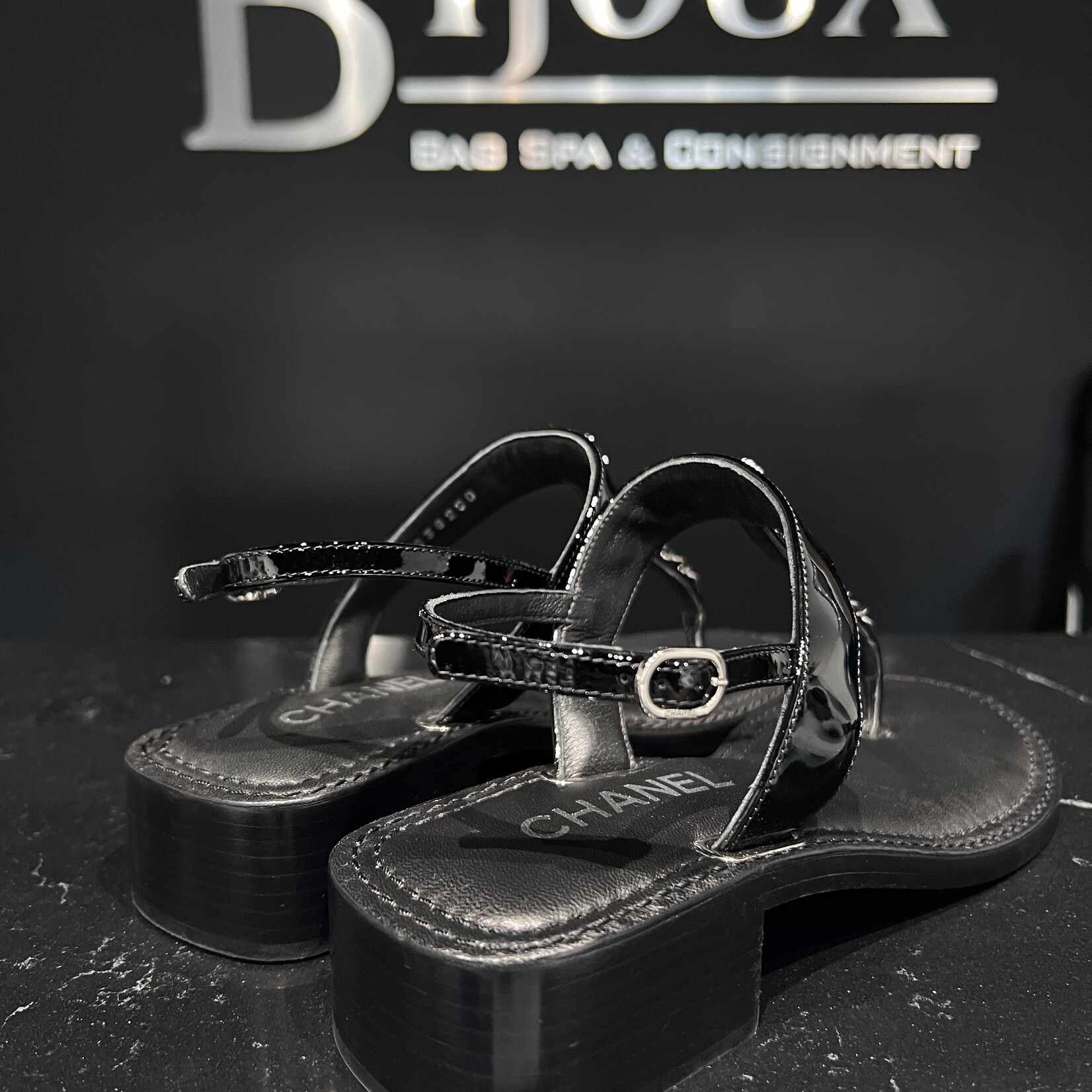 Chanel SOLD- Chanel Black Sandals 38.5