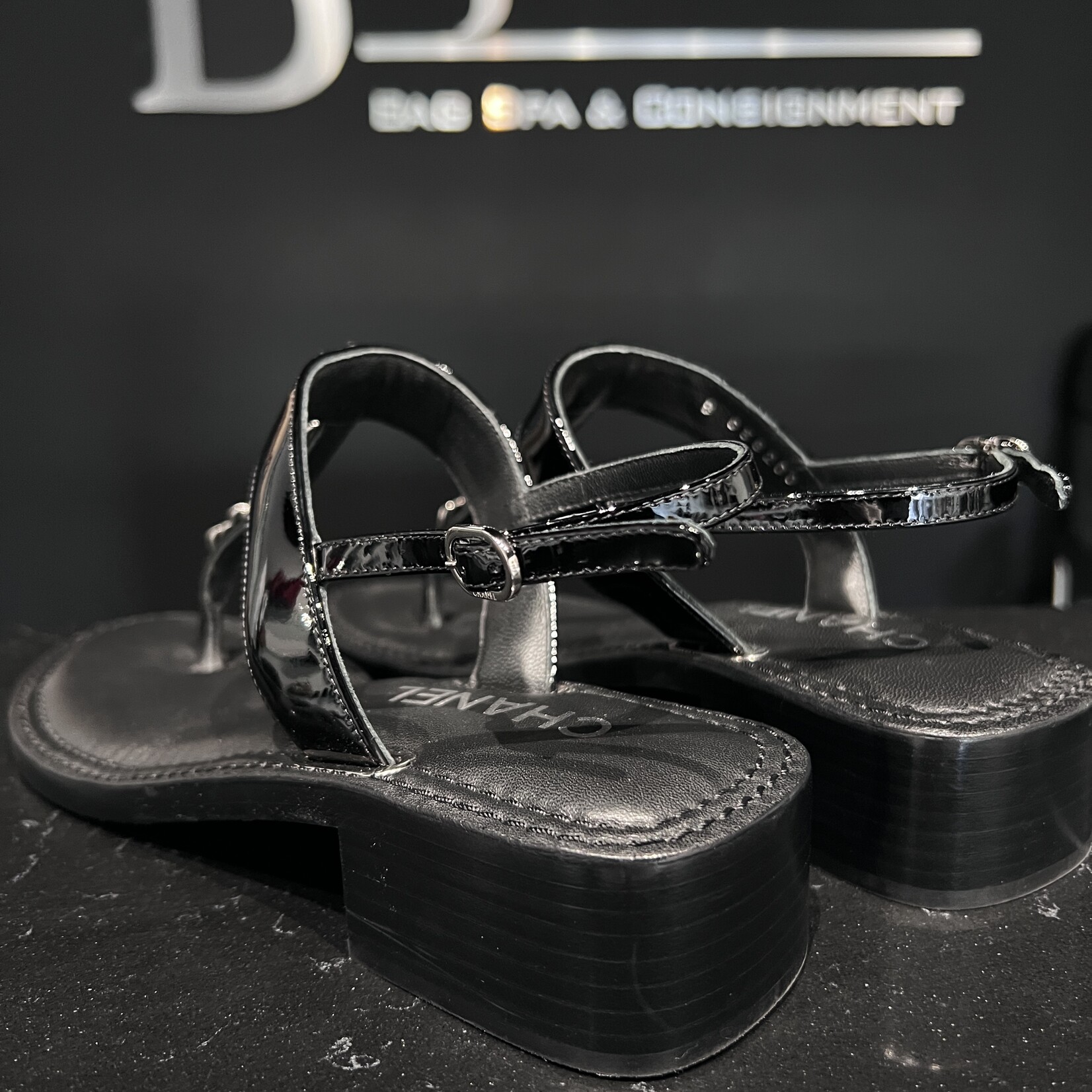 Chanel SOLD- Chanel Black Sandals 38.5