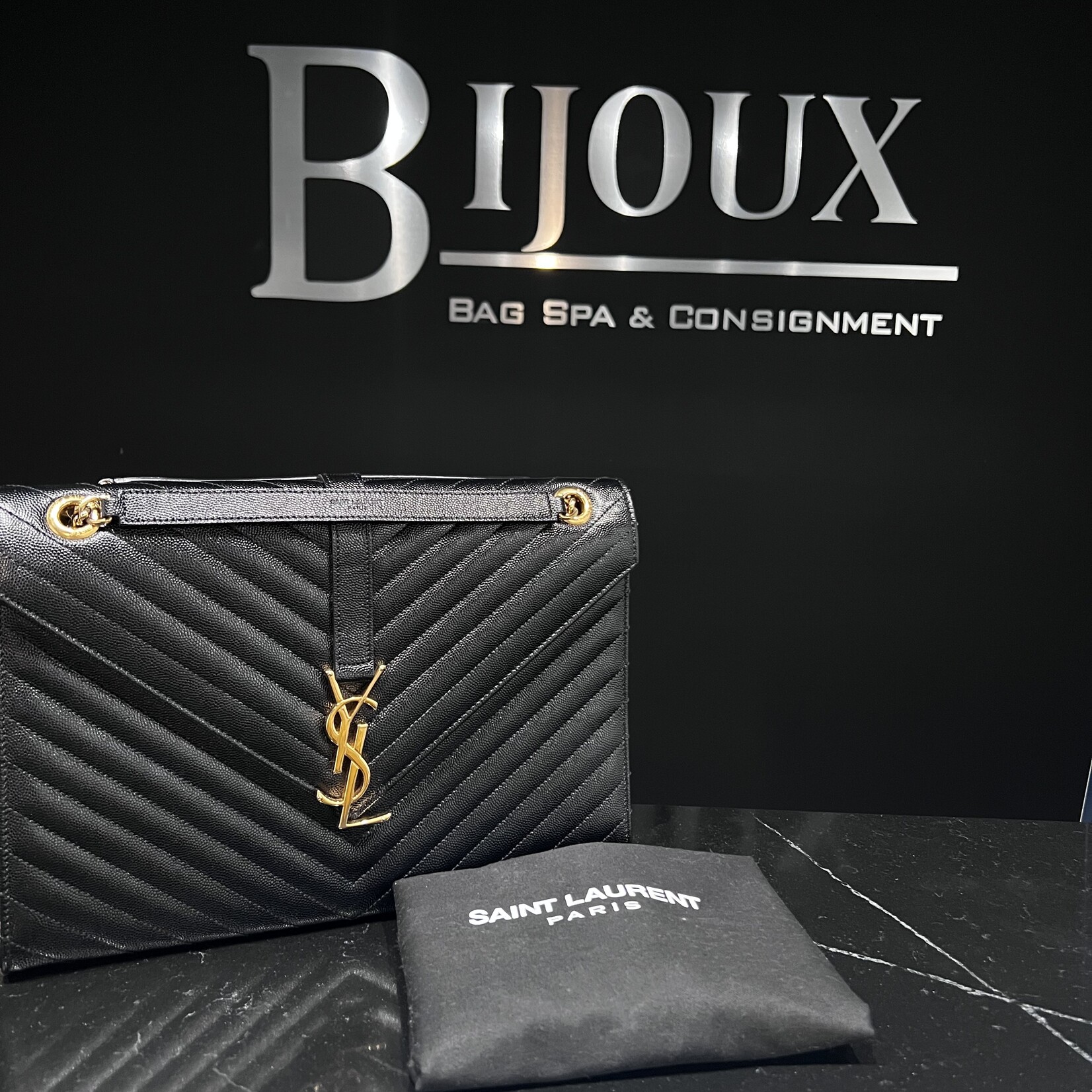 Saint Laurent Medium Envelope Bijoux Bag Spa Consignment