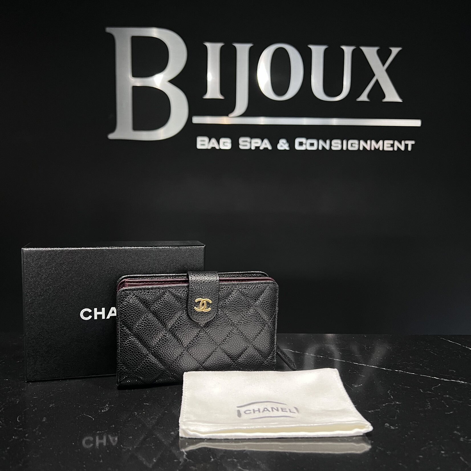 Chanel SOLD - Chanel Black Caviar Wallet