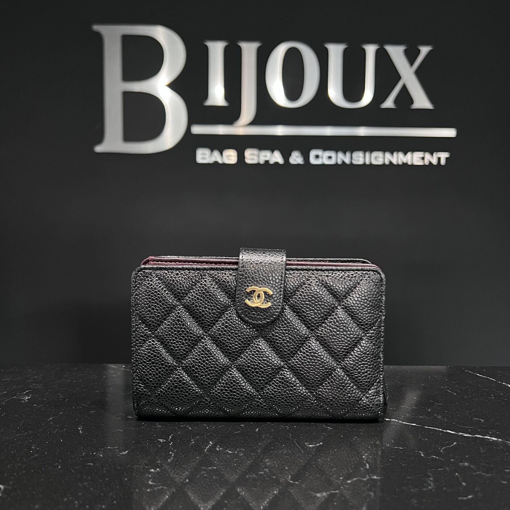 Chanel SOLD - Chanel Black Caviar Wallet