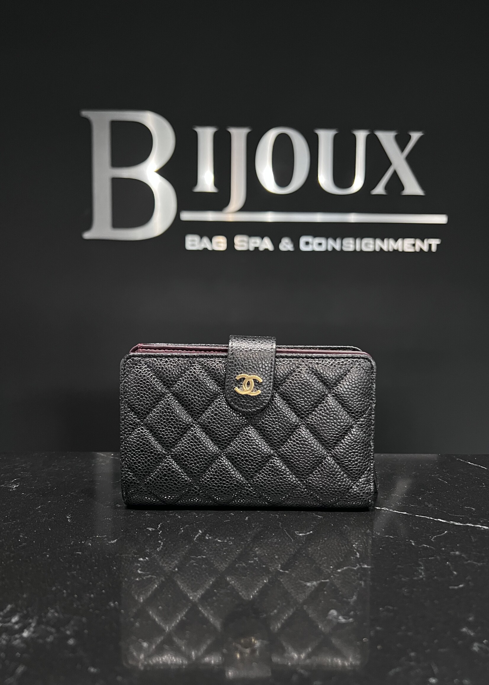Chanel SOLD - Chanel Black Caviar Wallet