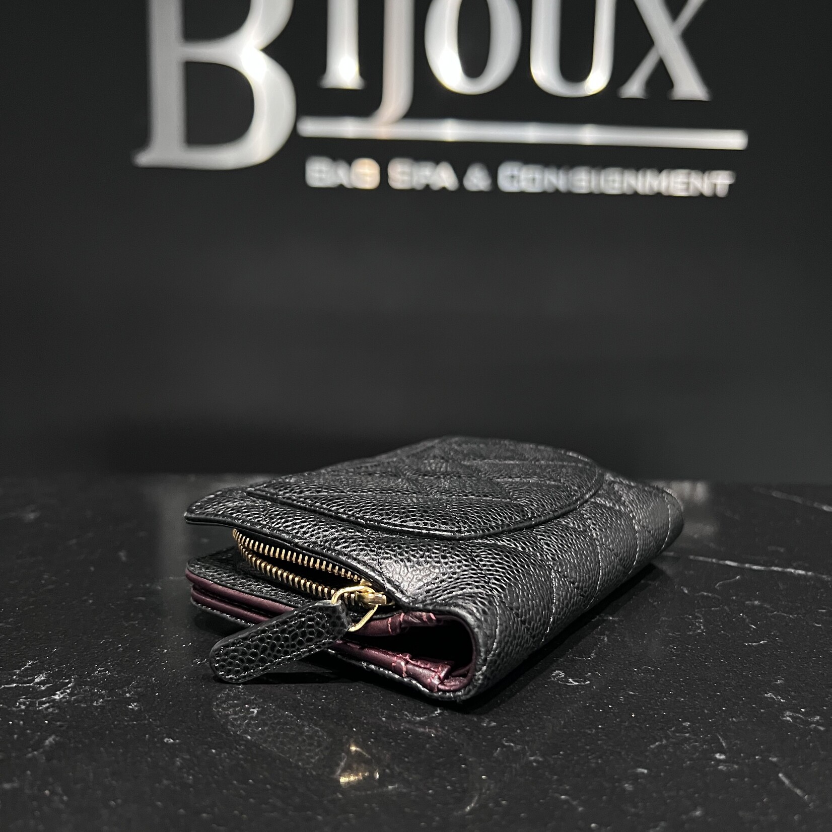 Chanel SOLD - Chanel Black Caviar Wallet