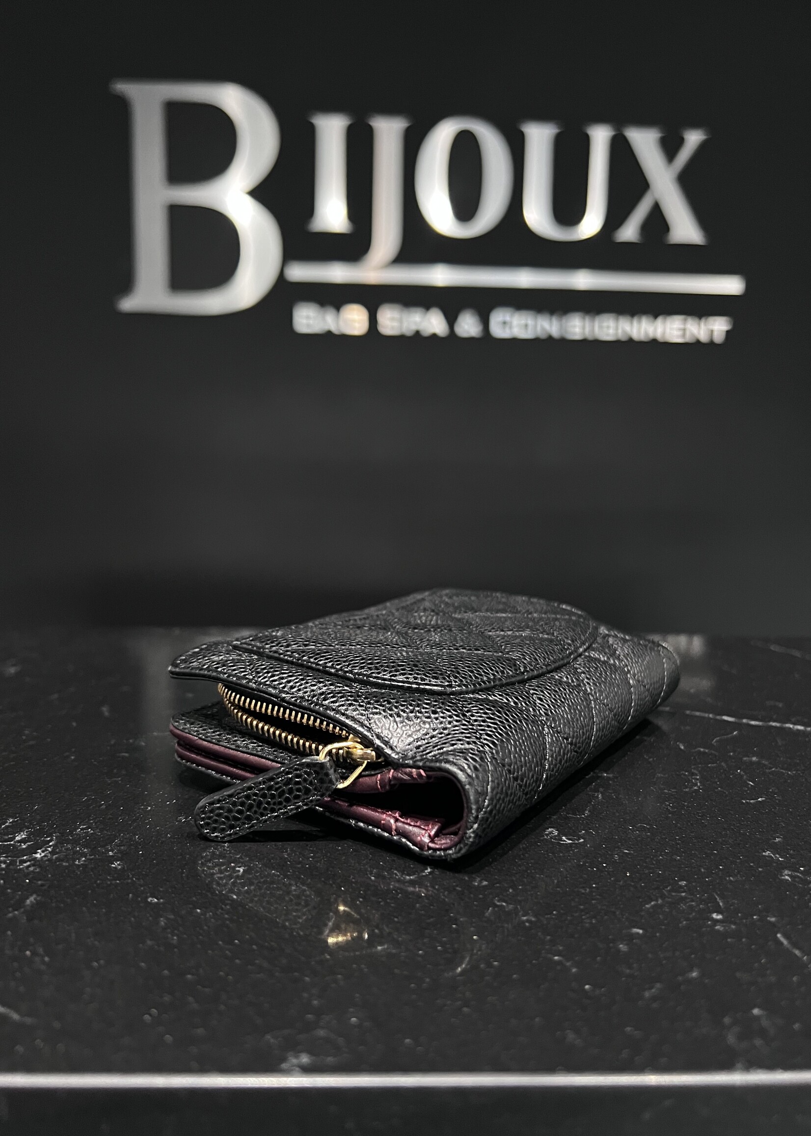 Chanel SOLD - Chanel Black Caviar Wallet