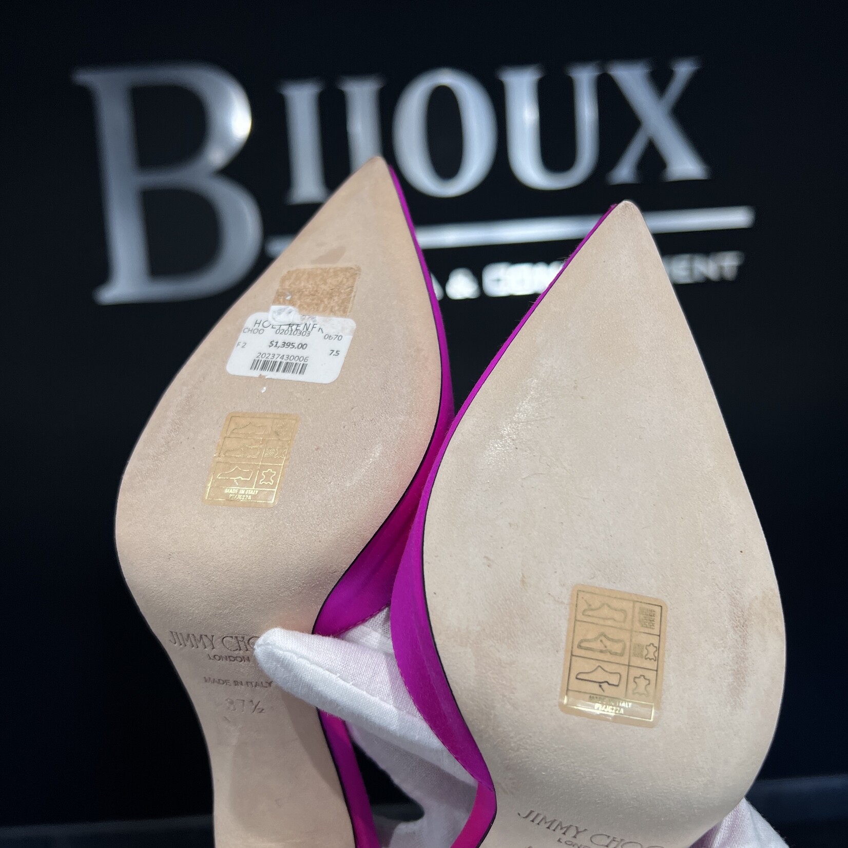 Pink Jimmy Choo Heels Bijoux Bag Spa Consignment