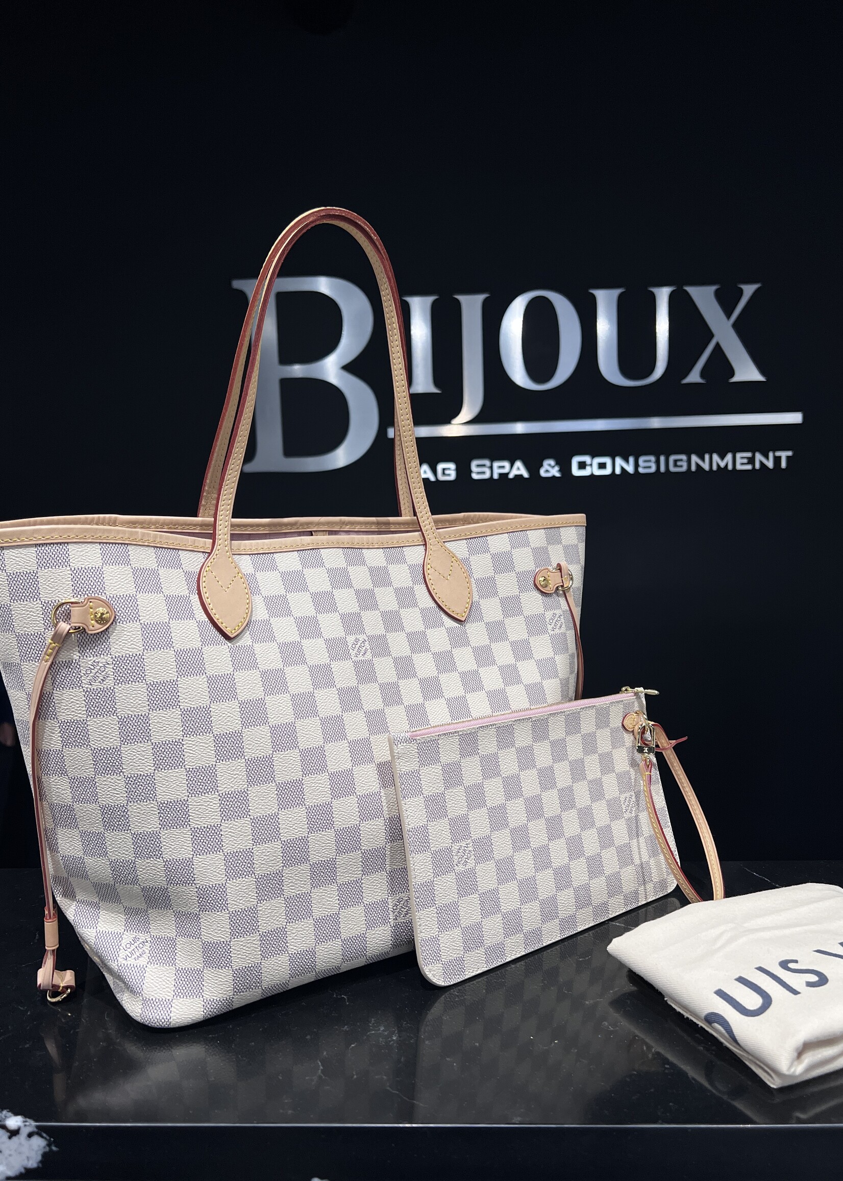 Louis Vuitton SOLD- Louis Vuitton Neverfull MM Damier Azur