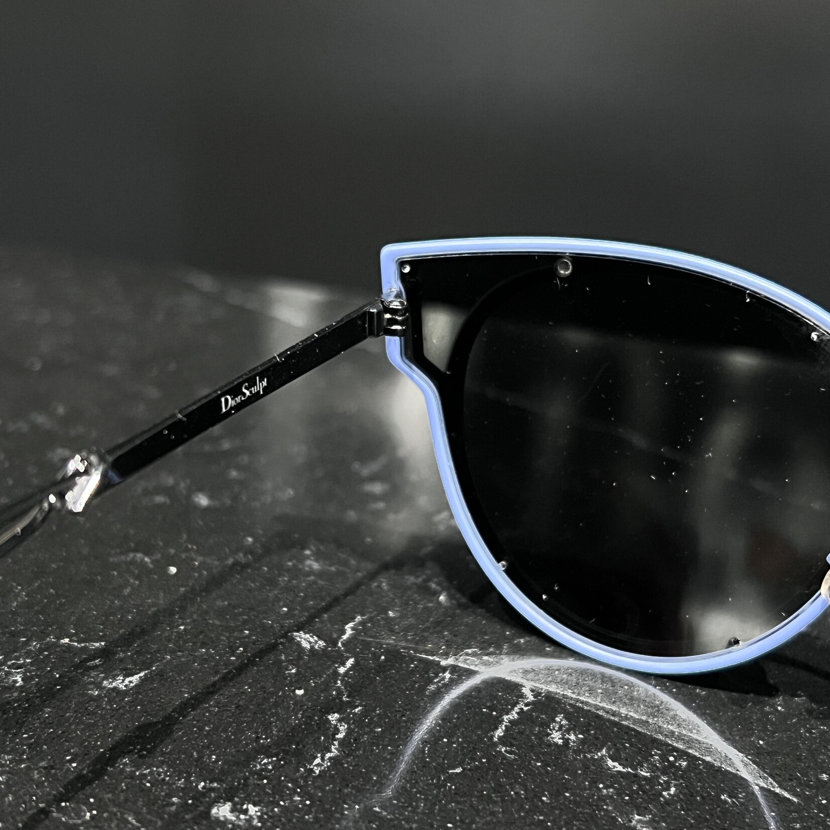 Christian Dior SOLD - Dior Sculpt Blue Sunglasses