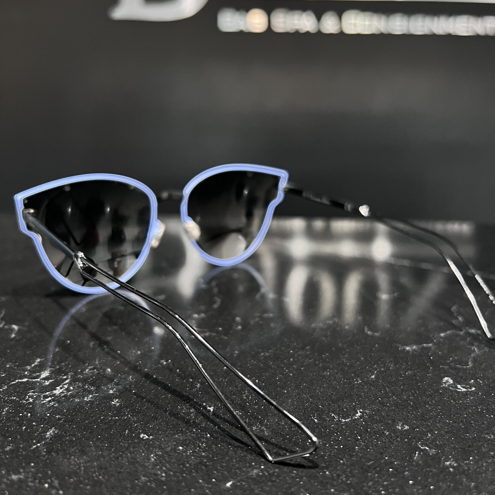Christian Dior SOLD - Dior Sculpt Blue Sunglasses