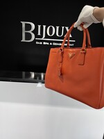 Prada SOLD - Prada Saffiano  Lux Orange Tote