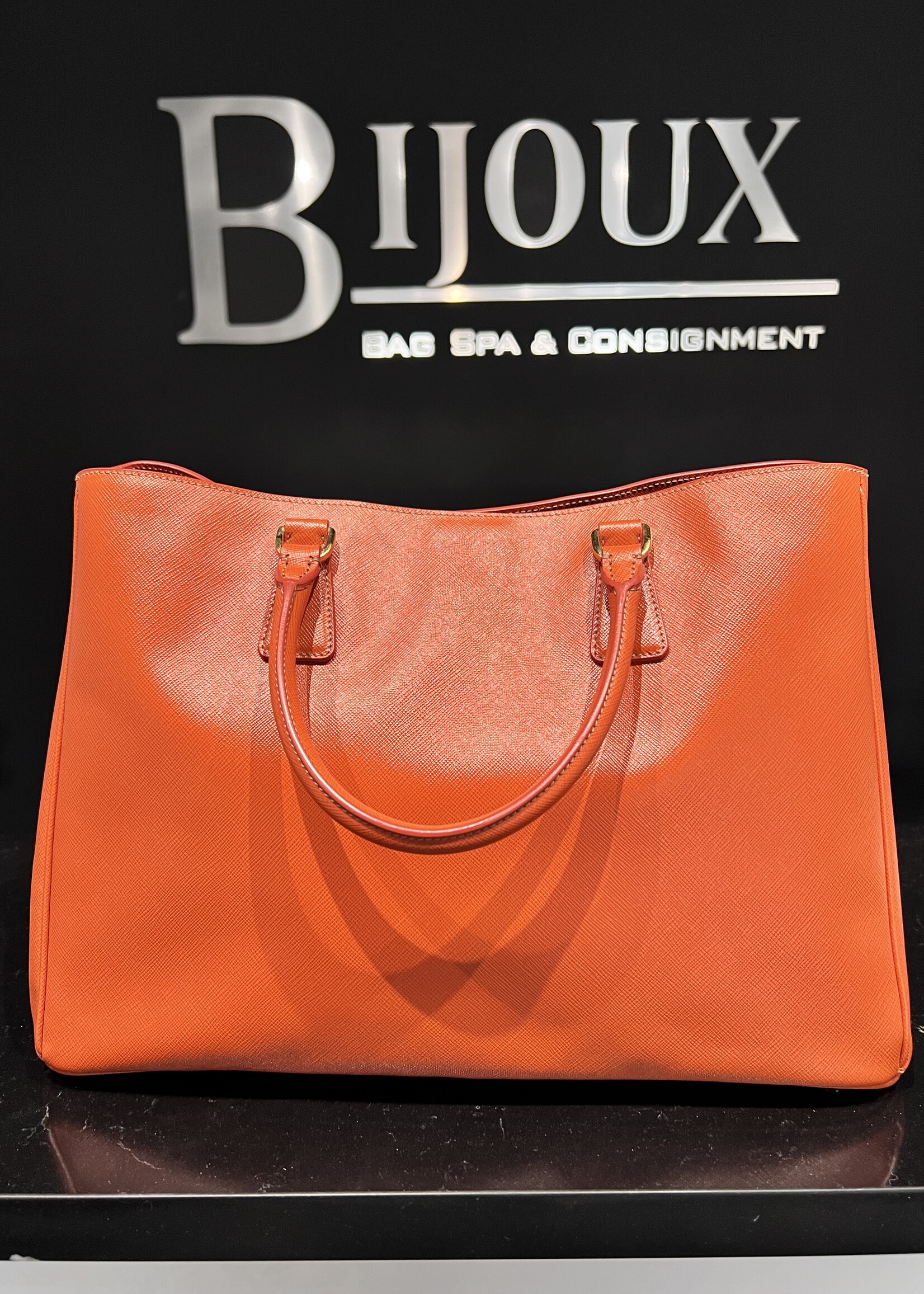 Prada SOLD- Prada Saffiano Orange Tote