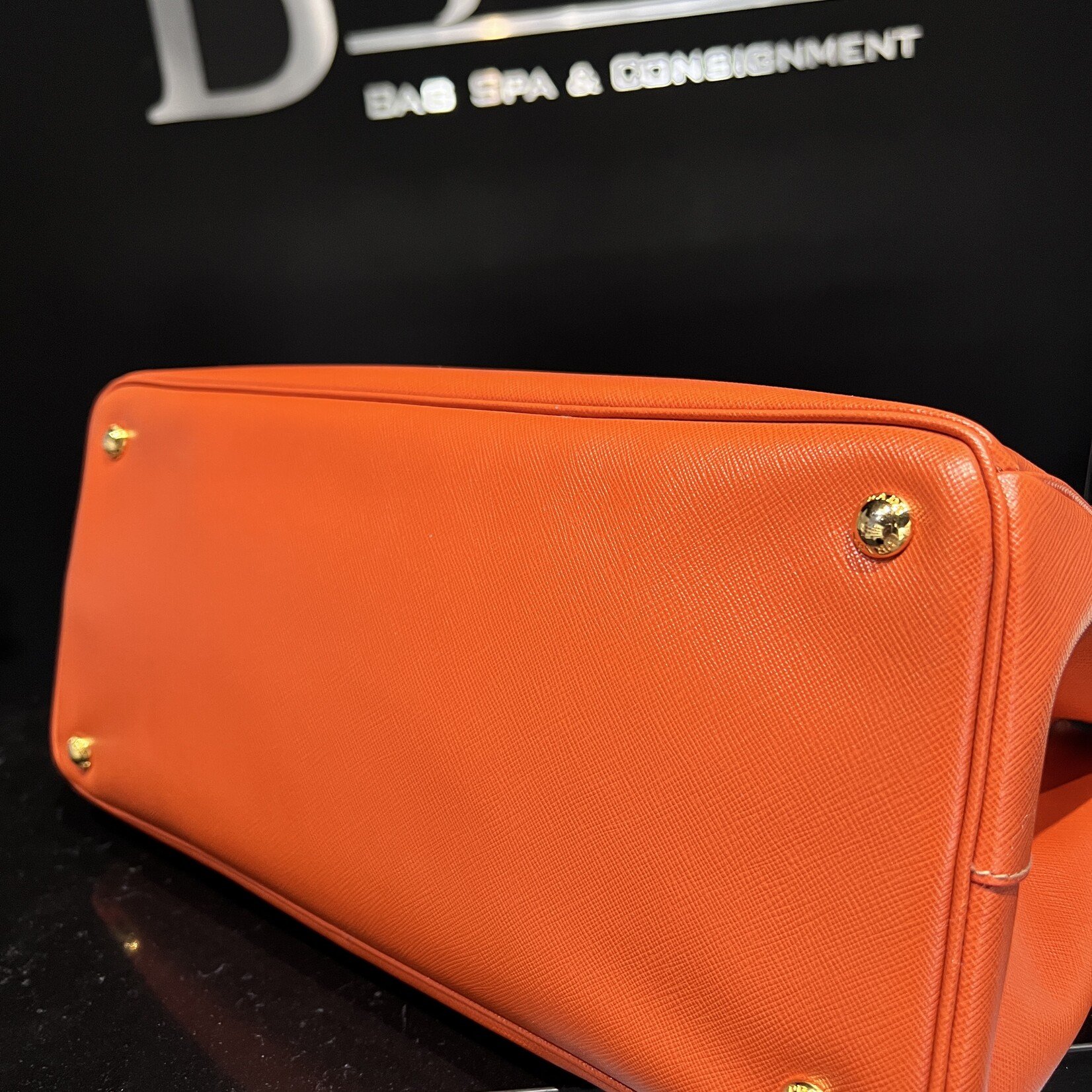 Prada Prada Saffiano Orange Tote