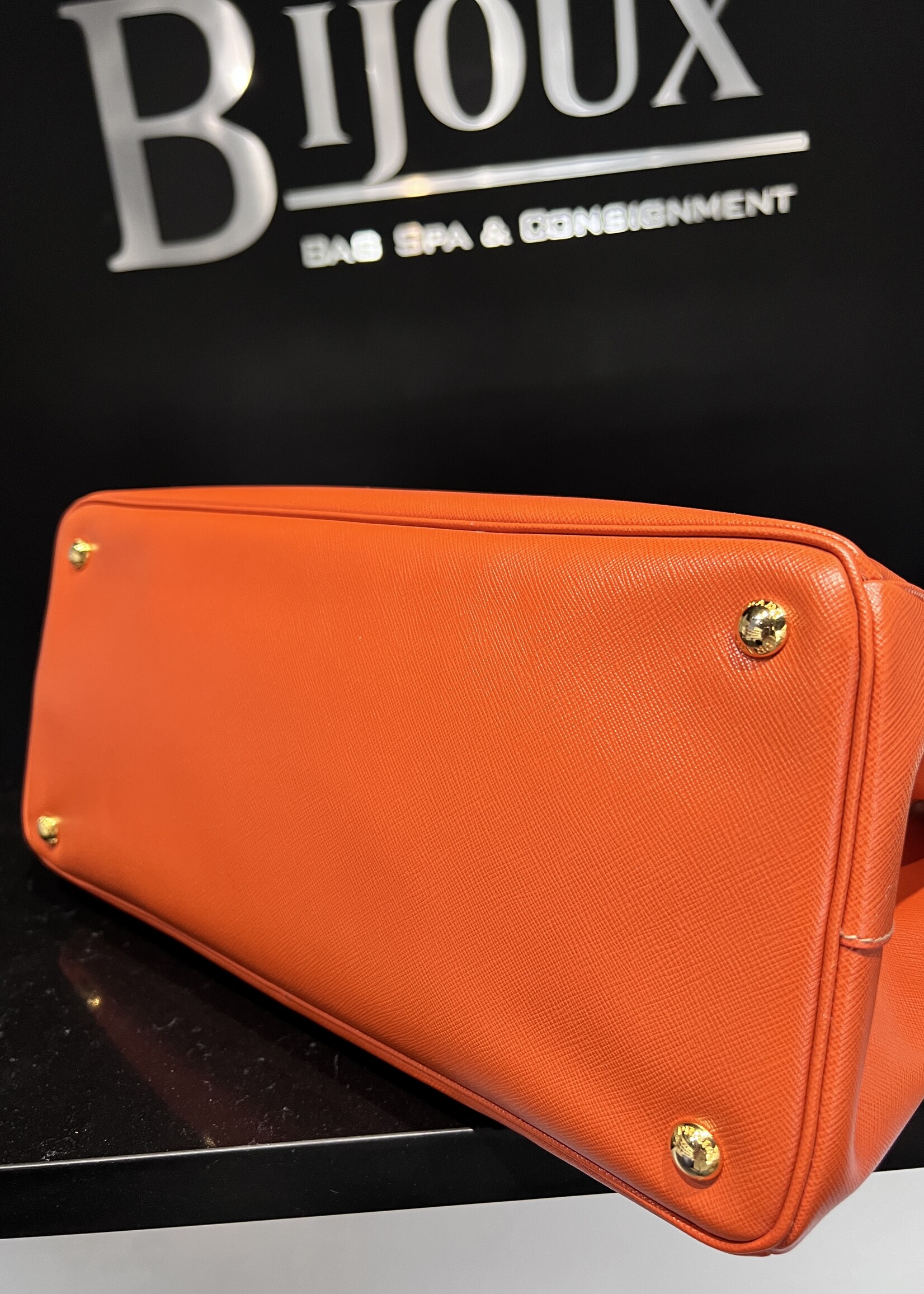 Prada SOLD- Prada Saffiano Orange Tote